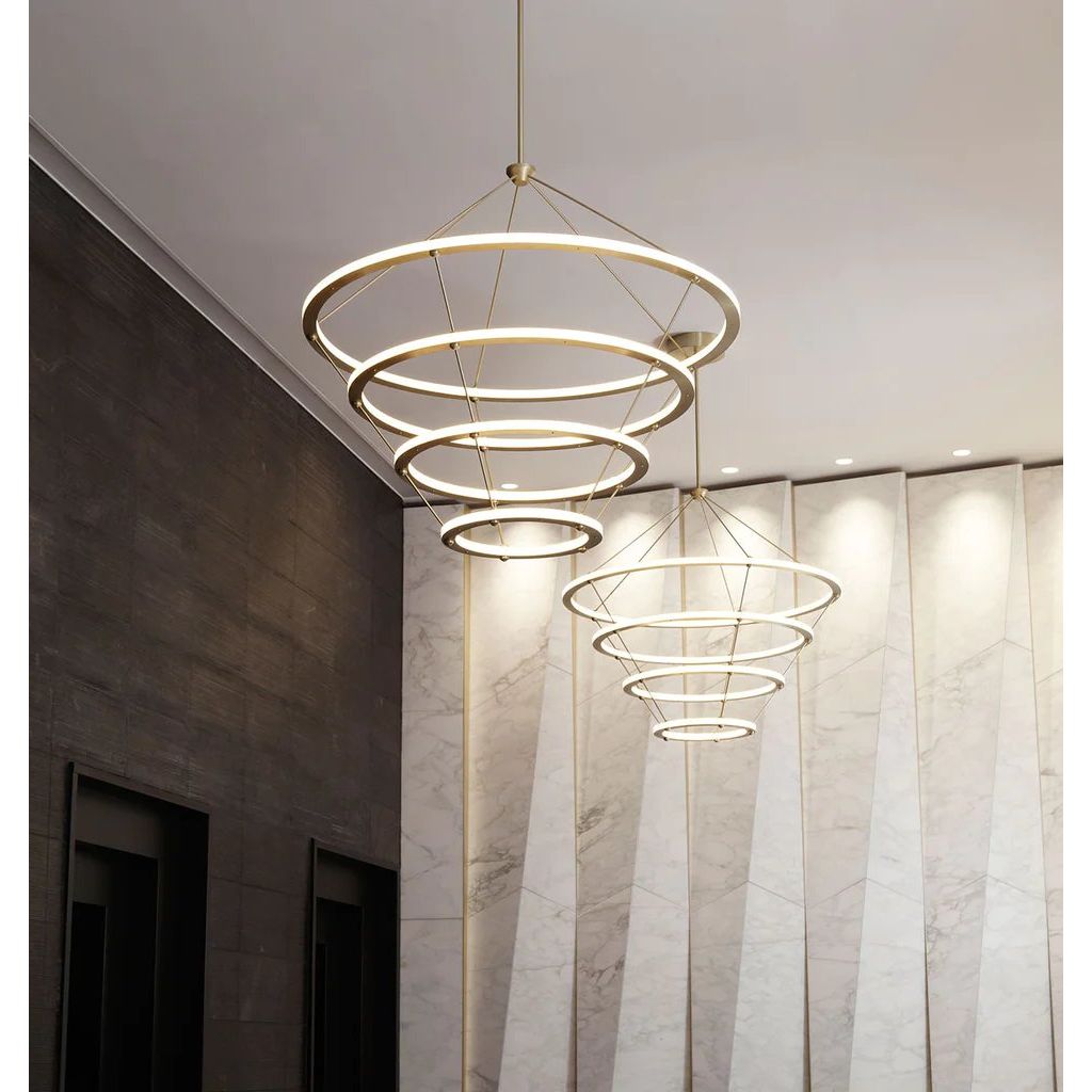 Ogee Arch 4-Ring LED Chandelier - Italian Concept