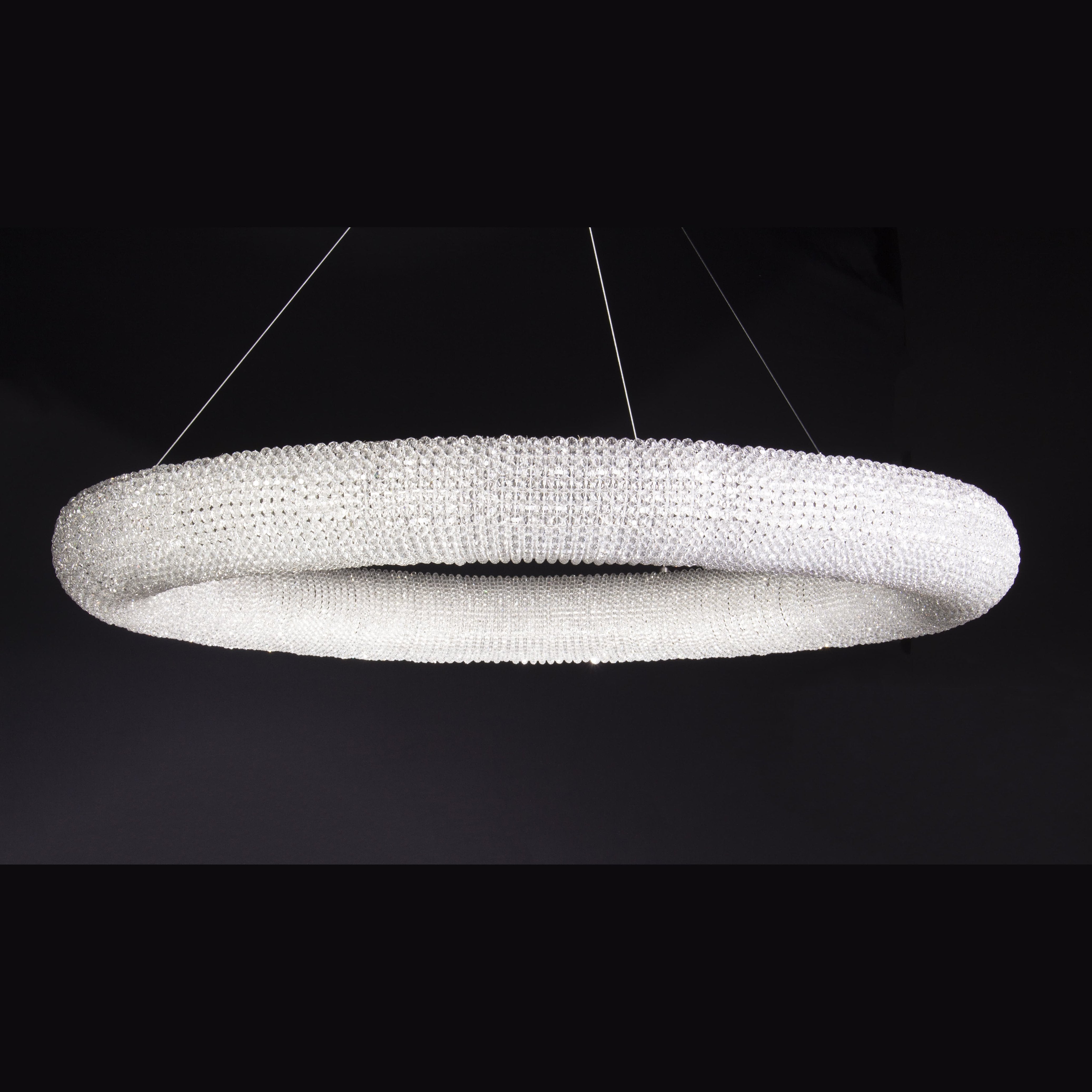 Empire Round Crystal Ring Beaded Chandelier - Italian Concept