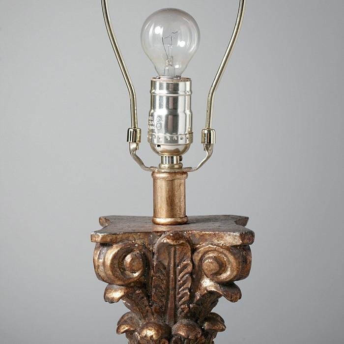 18th C. Aris Table Lamp With Shade - Italian Concept -