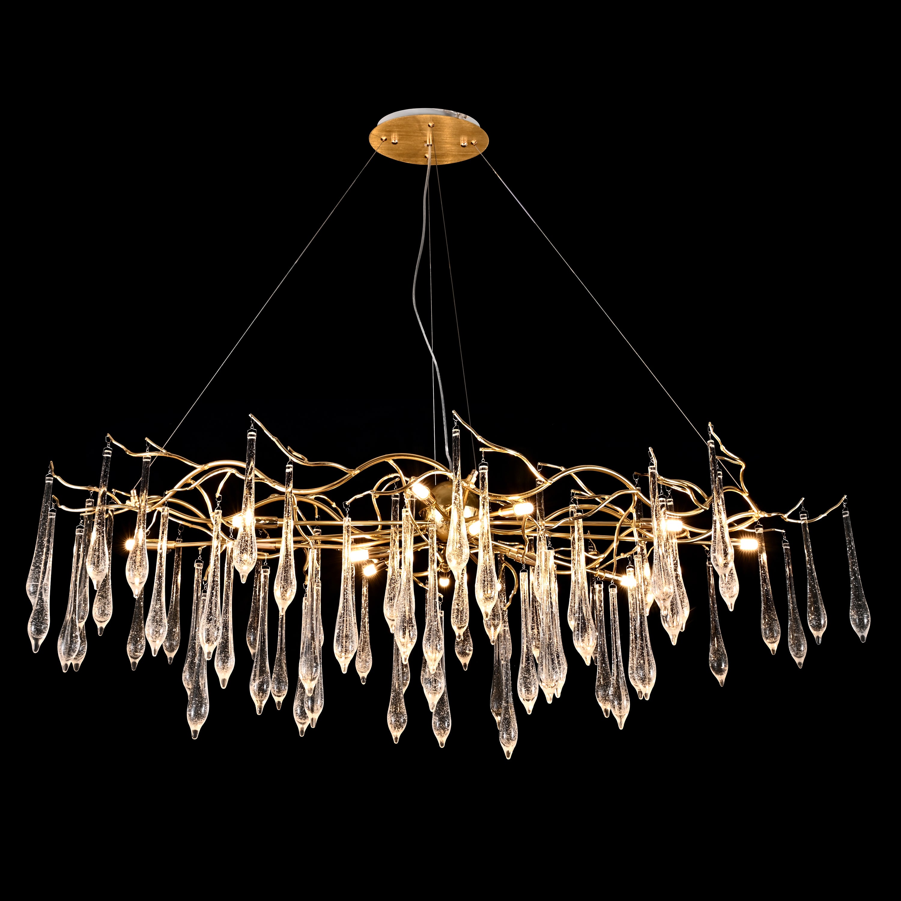Dawn Lukas Linear Organic Branching Chandelier - Italian Concept