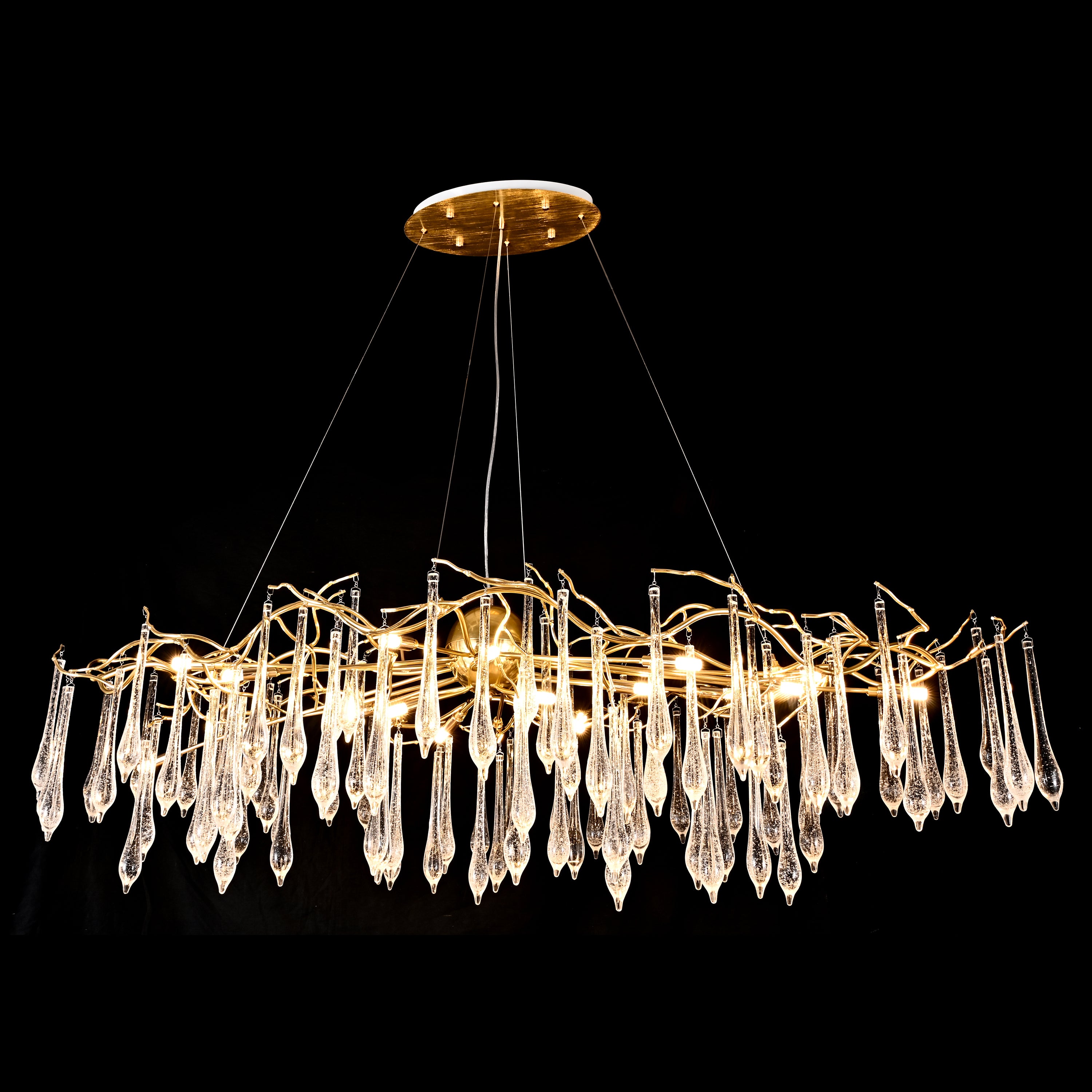 Dawn Lukas Linear Organic Branching Chandelier - Italian Concept