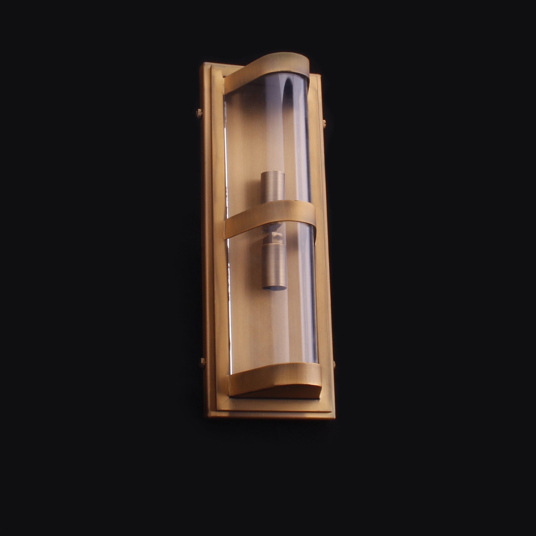 Curved Glass Industrial Sconce - Italian Concept