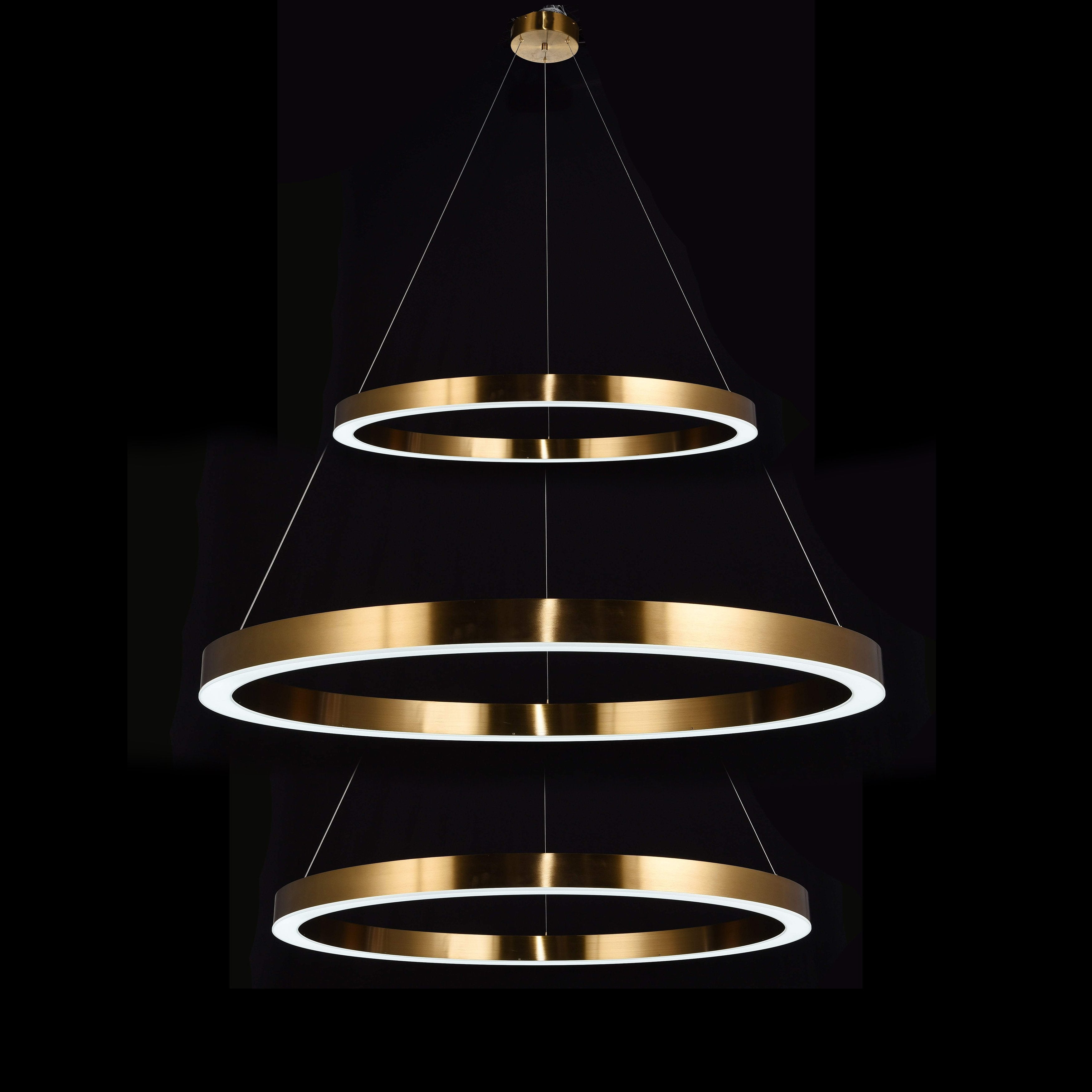 Liana Round 3-Ring LED Chandelier - Italian Concept -