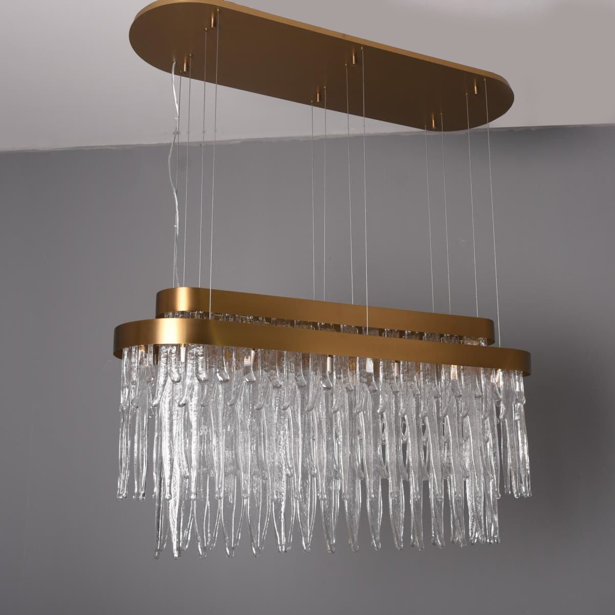 Lebal Waterfall Tubular Linear Chandelier - Italian Concept