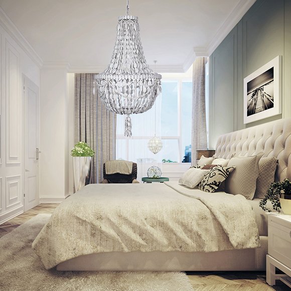 Francine Empire Wood Bead Chandelier - Italian Concept