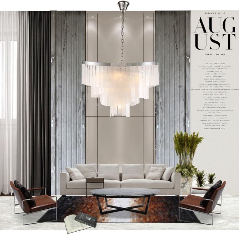 Roundel Odeon Fringe Crystal Chandelier - Italian Concept