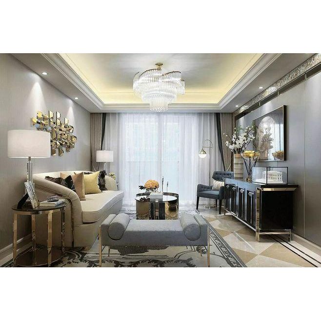 Twin Palms Round Crystal Chandelier - Italian Concept