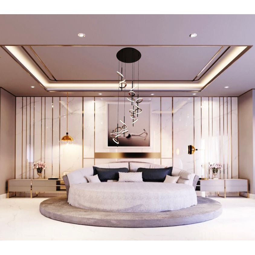 Abear Cluster LED Rings Pendant Chandelier - Italian Concept -