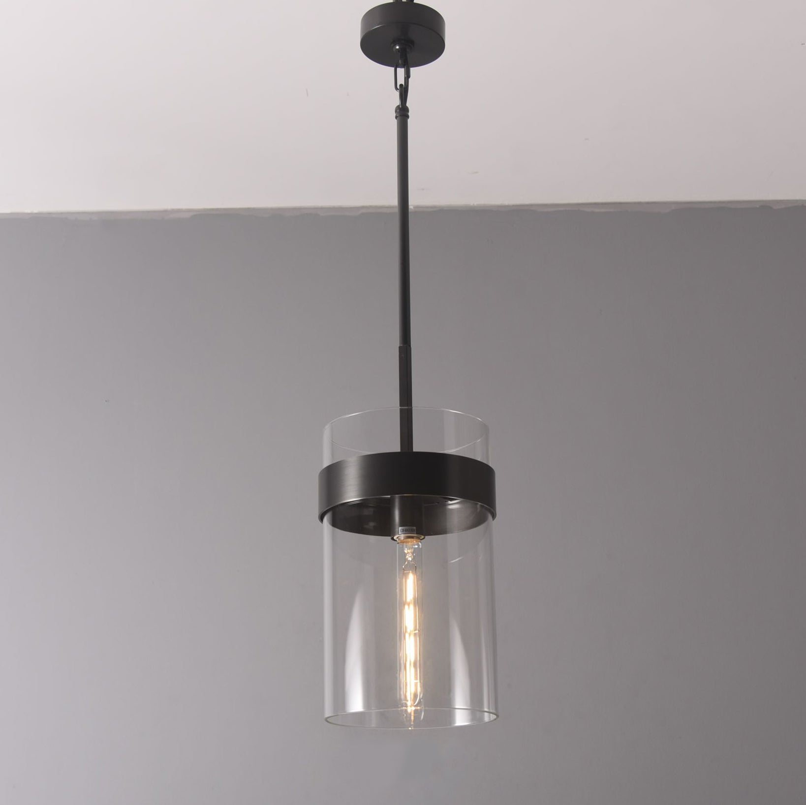 Armature Cylinder Glass Pendant Light - Italian Concept
