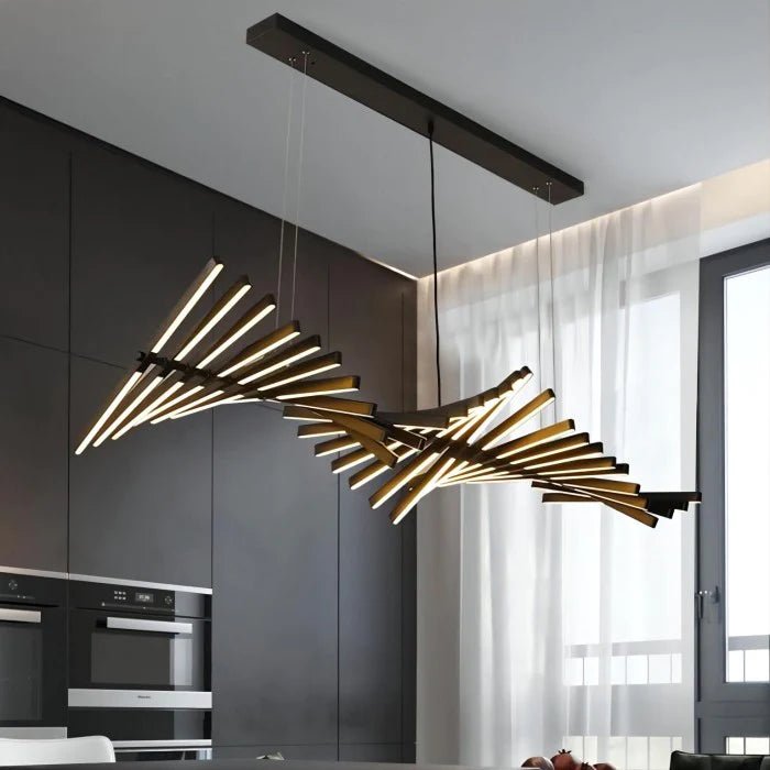 Remy Wood Spiral LED Chandelier - Italian Concept
