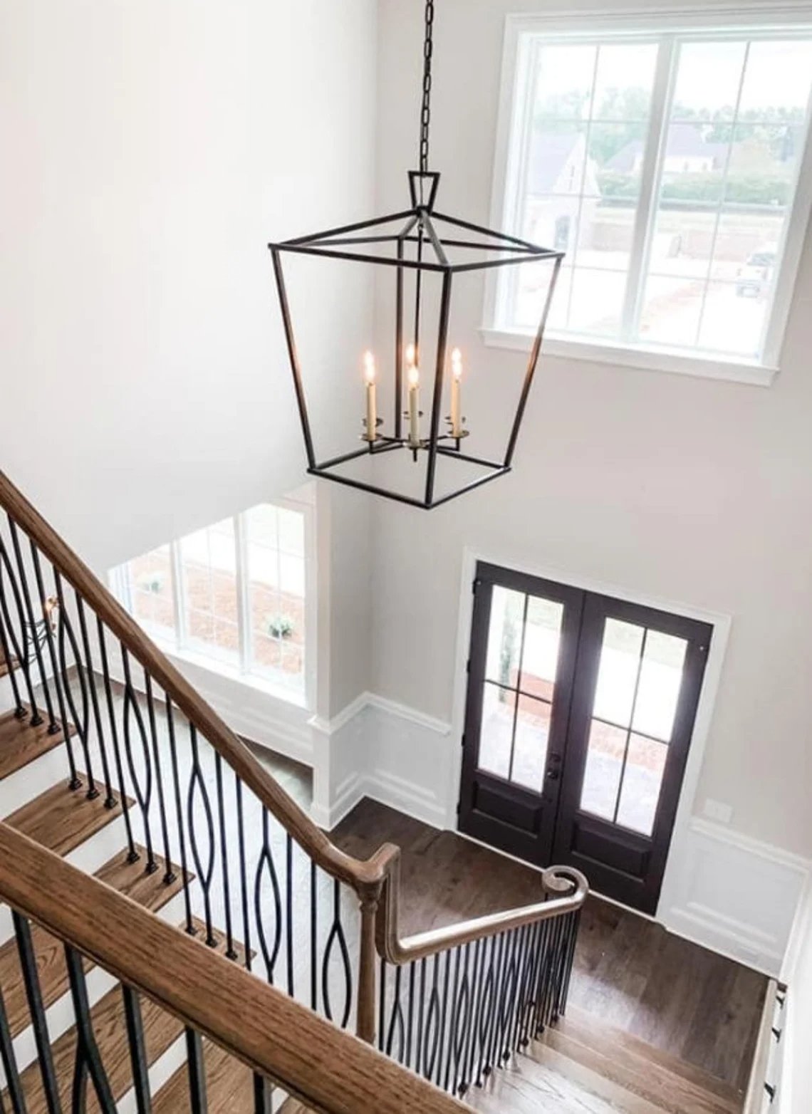 Lantern chandelier outlet foyer