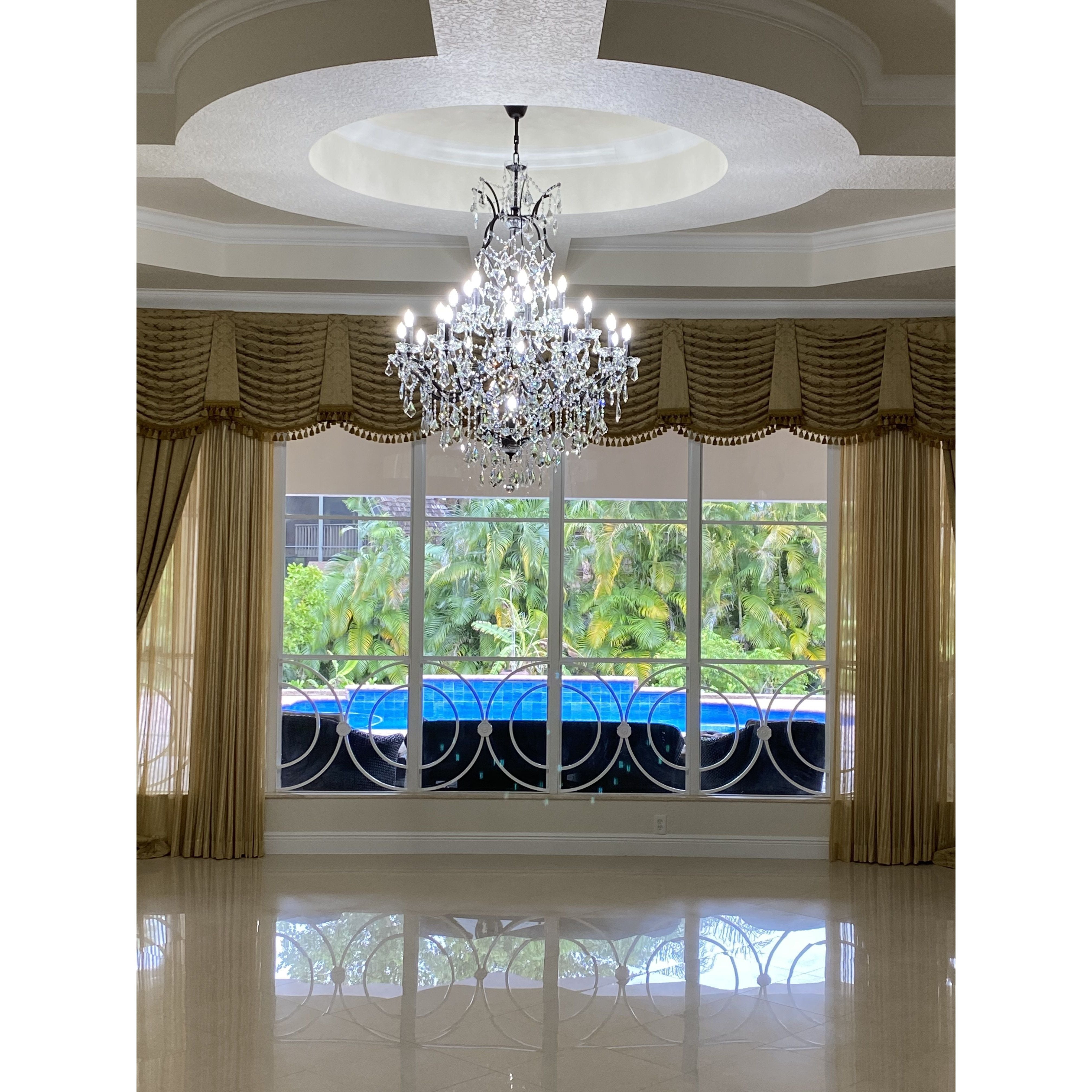 25 Light Maria Theresa Smoke Crystal Chandelier - Italian Concept -