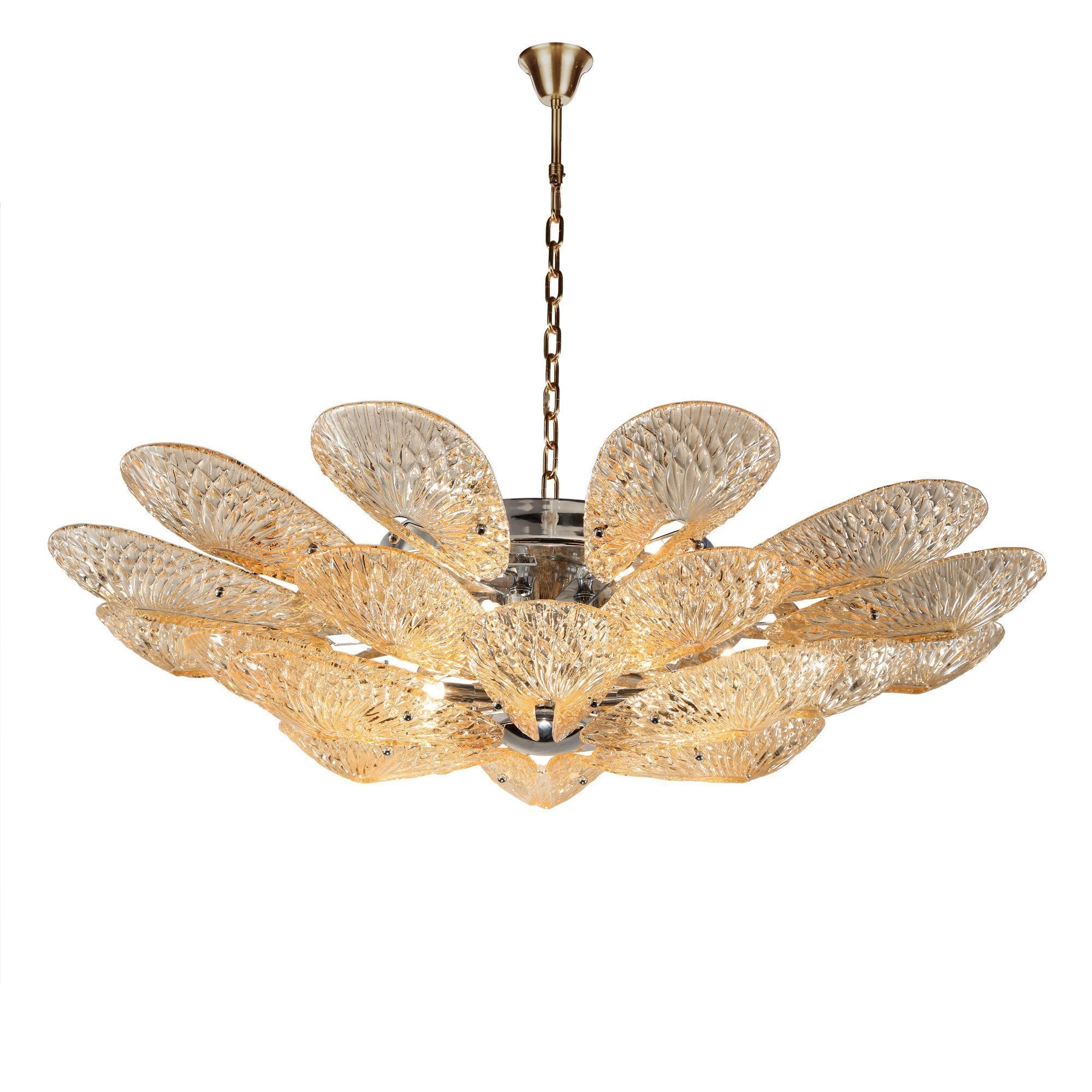 Bella Murano Tiered Glass Flower Chandelier - Italian Concept -