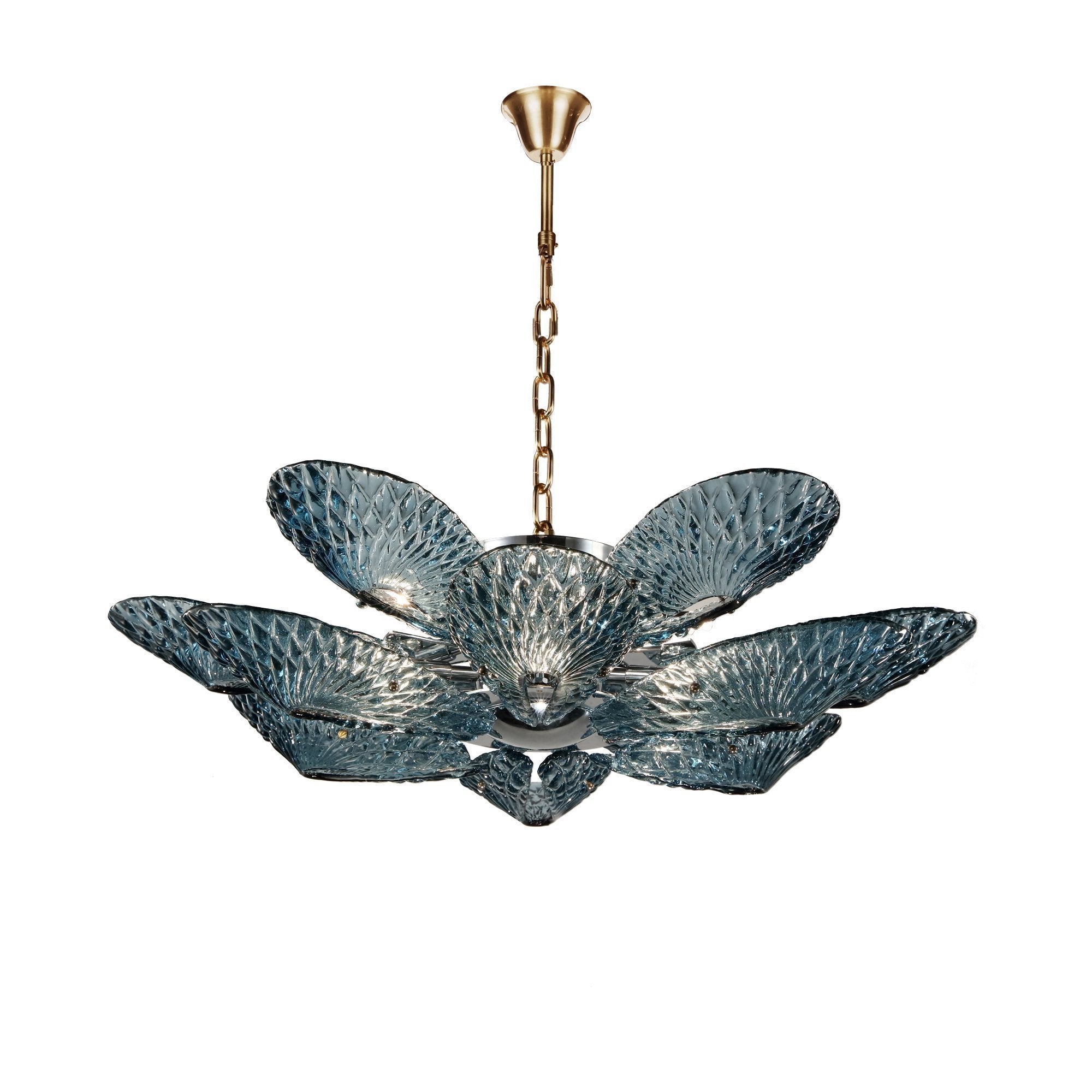 Bella Murano Tiered Glass Flower Chandelier - Italian Concept -