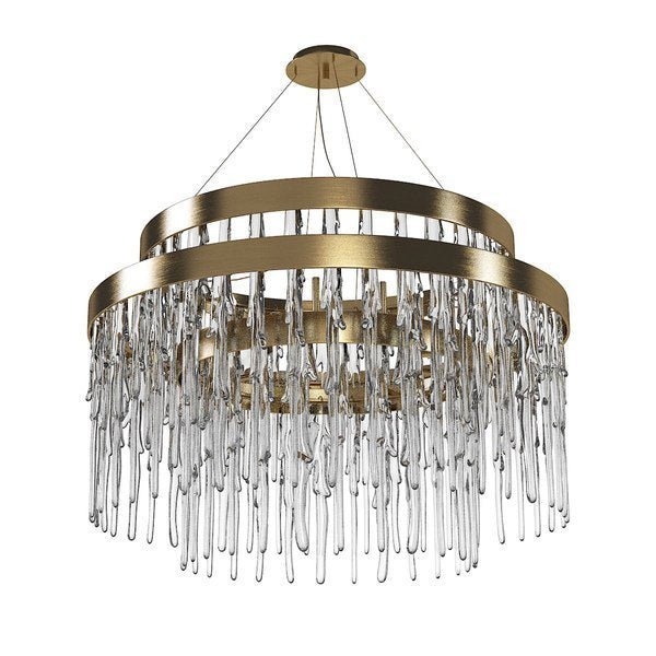 Laval Round Waterfall Tubular Foyer Chandelier - Italian Concept
