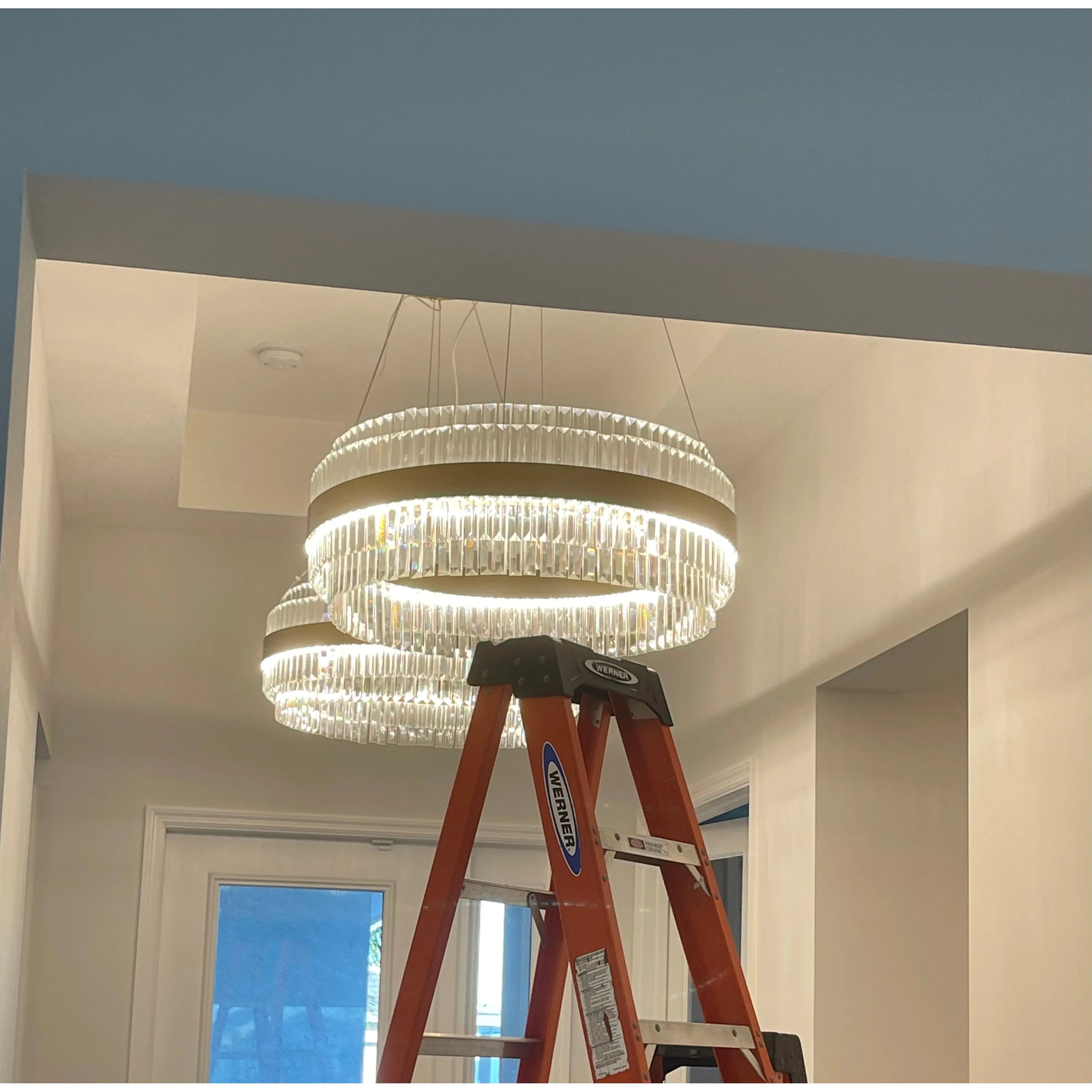 Cebal Odeon Round Crystal Fringe Chandelier - Italian Concept