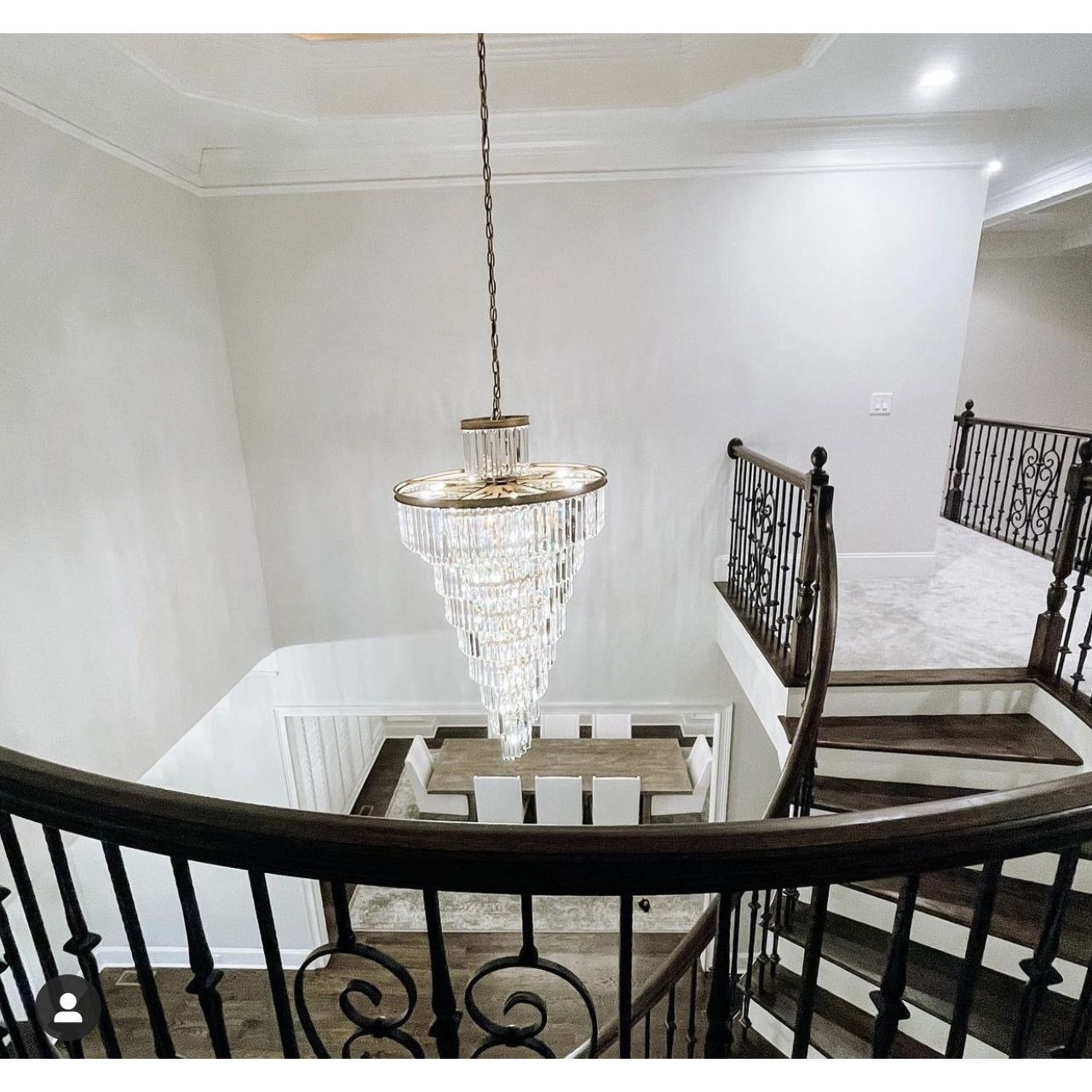 Veccini Odeon Spiral Tiered/ Layered Crystal Fringe Chandelier - Italian Concept