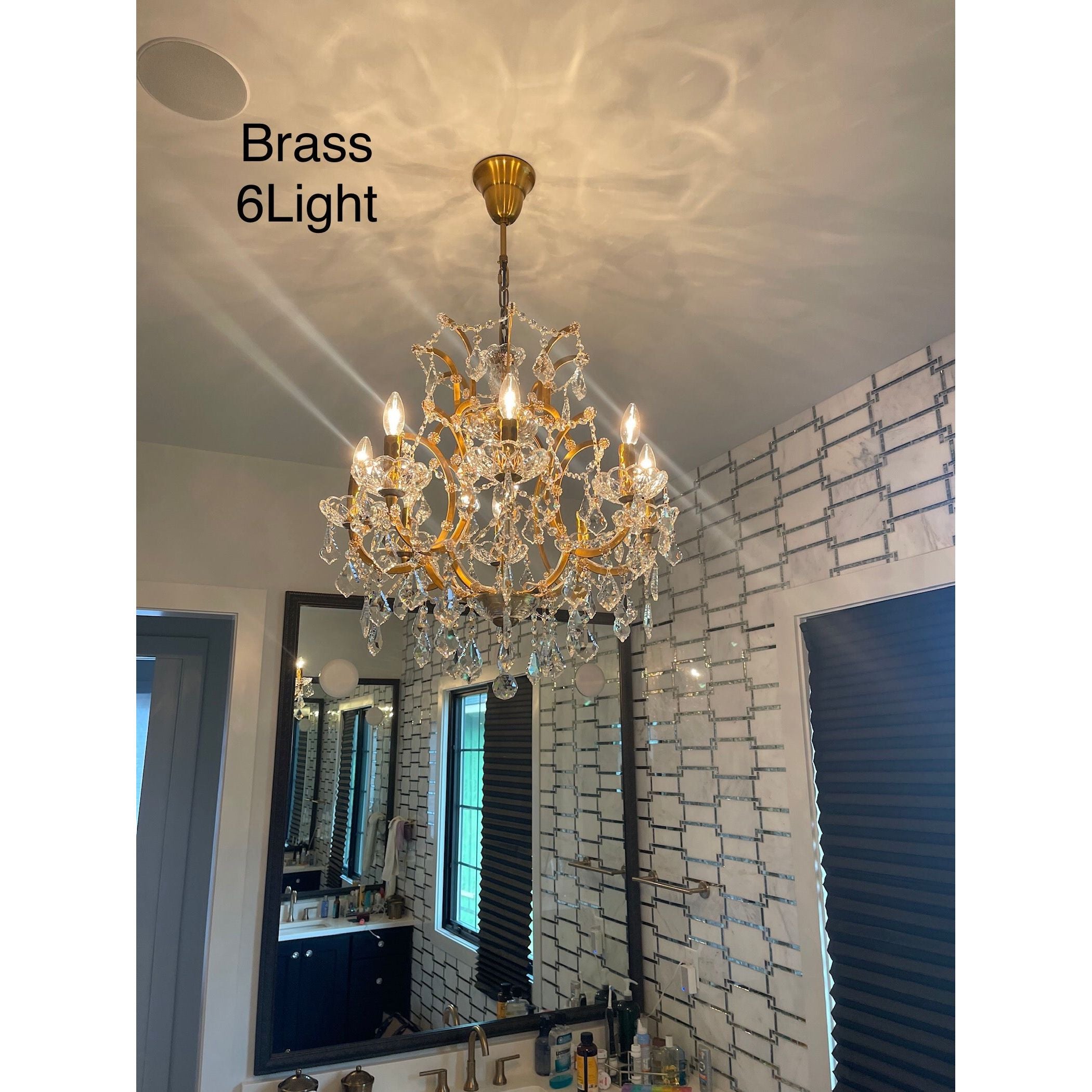 6 Light Maria Theresa Crystal Chandelier - Italian Concept -