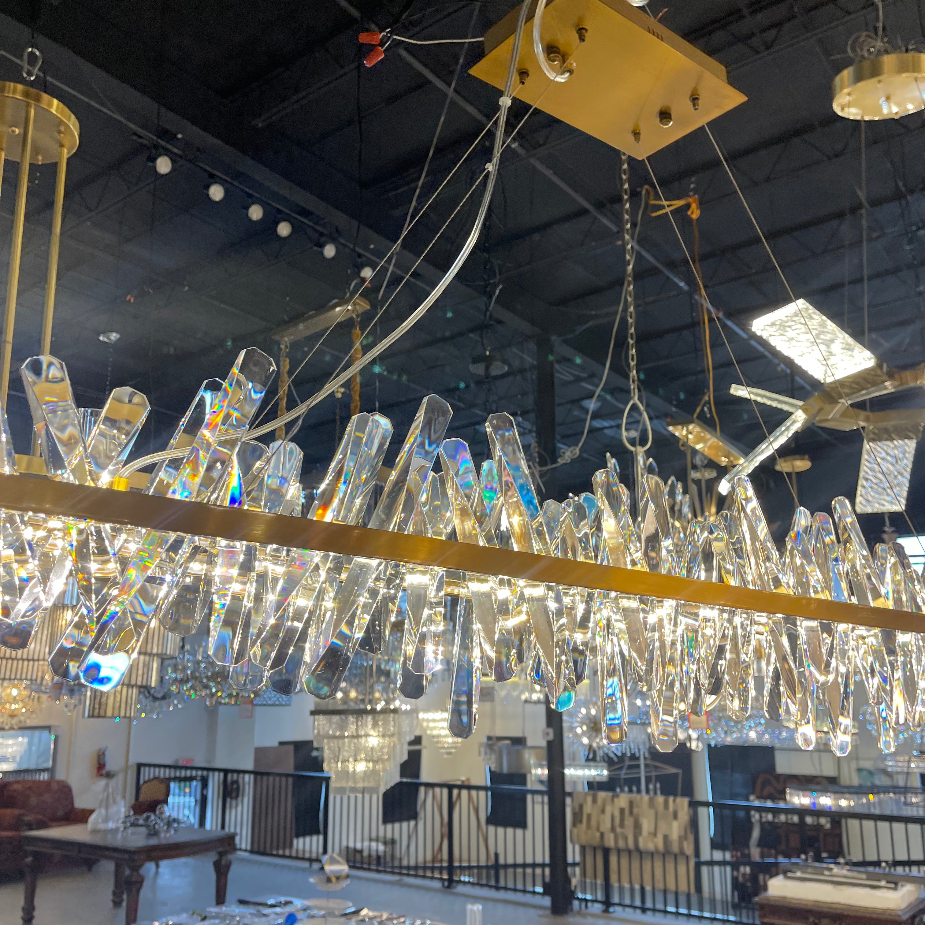 Beneteau Crystal Linear LED Chandelier - Italian Concept -