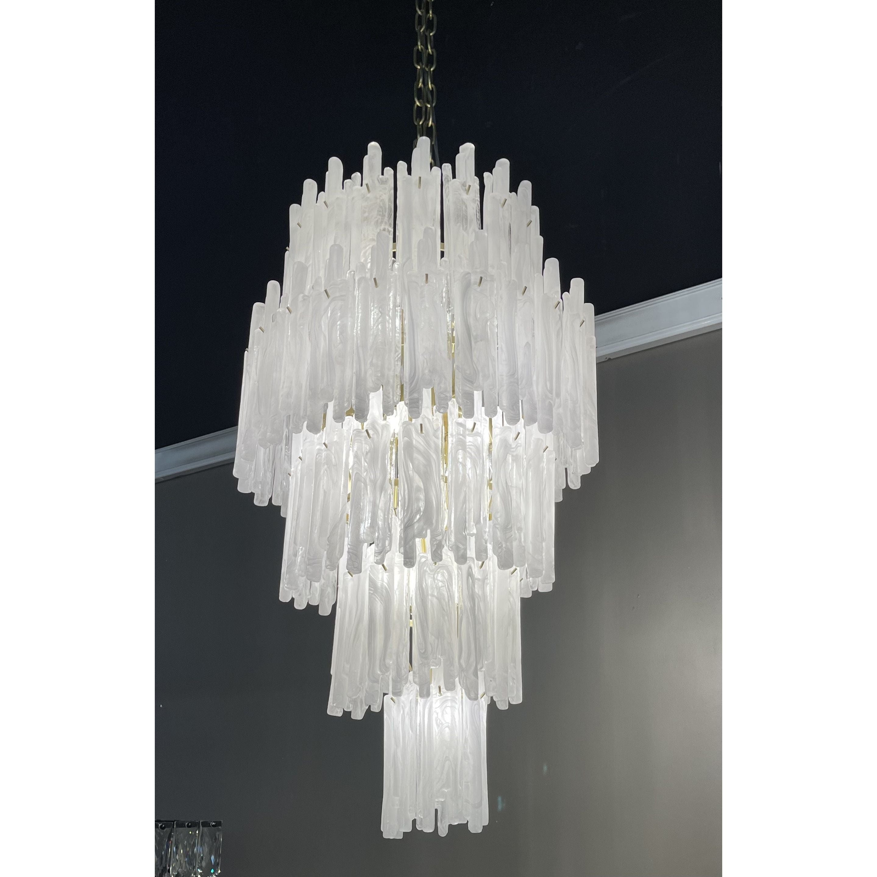 Blanche Tiered Murano Glass Chandelier - Italian Concept -