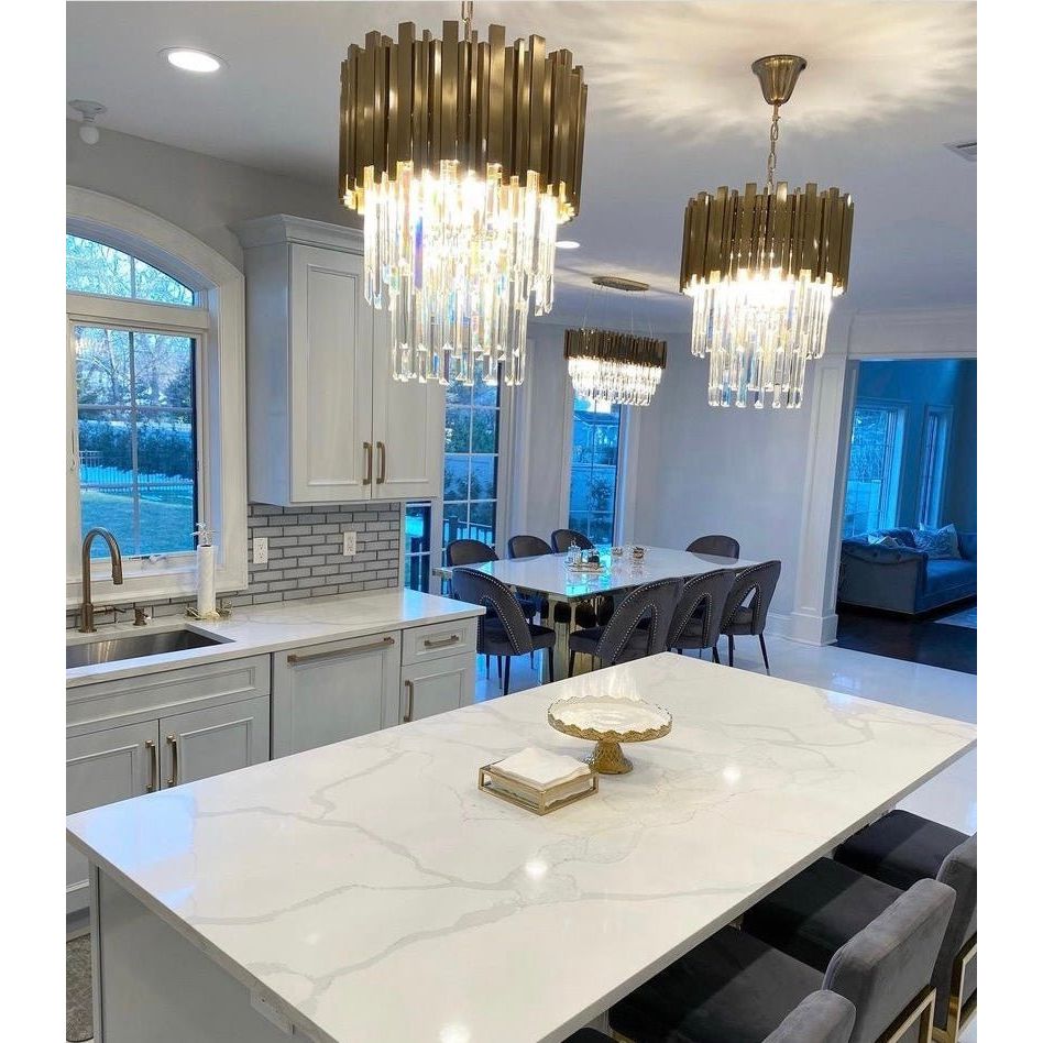 Colonnade Tiered Round Crystal Chandelier - Italian Concept -