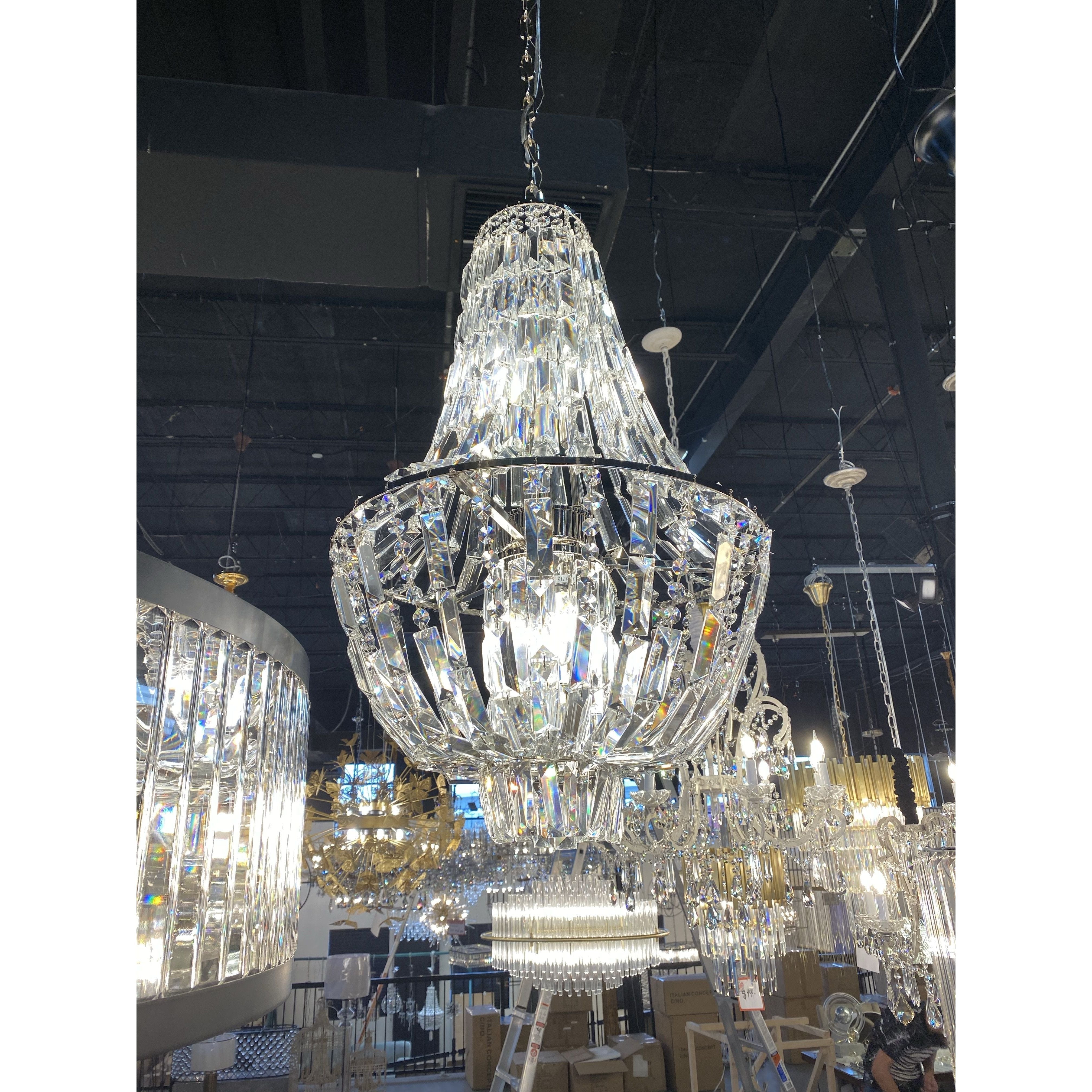 Andreas Empire Crystal Prysm Chandelier - Italian Concept -