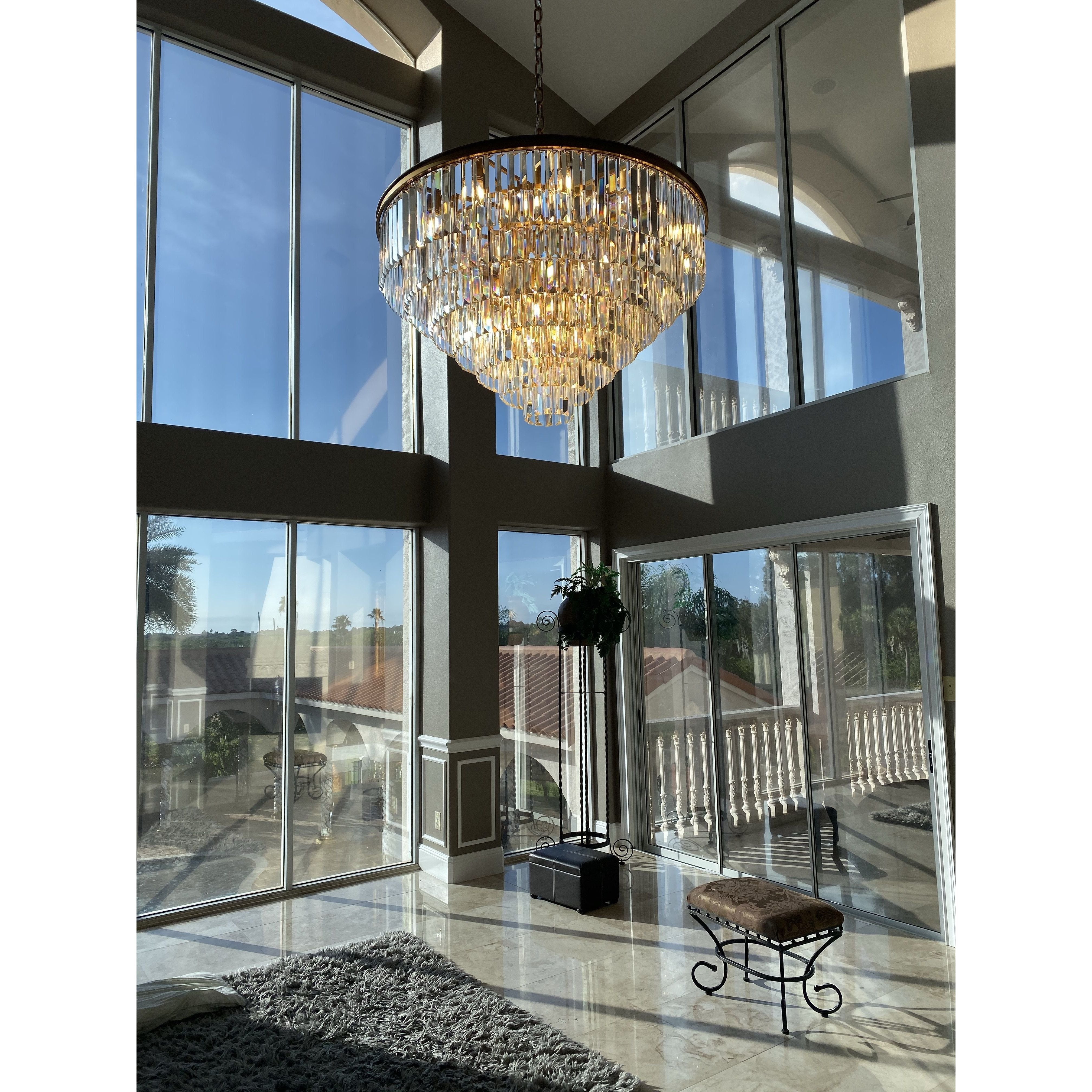 7-Tier Odeon Crystal Fringe Chandelier - Italian Concept -
