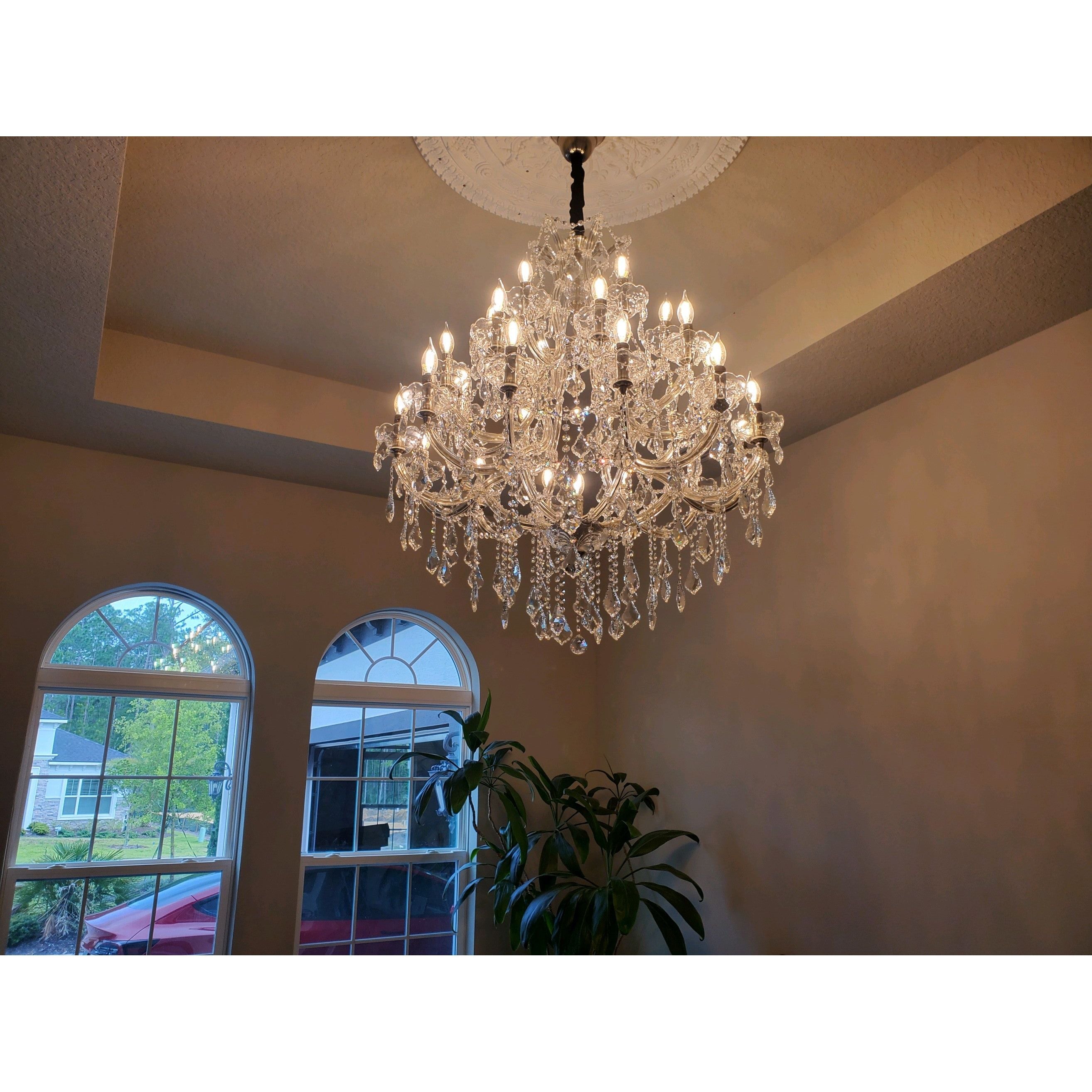 Leyla Maria Theresa 28 Light Crystal Chandelier - Italian Concept