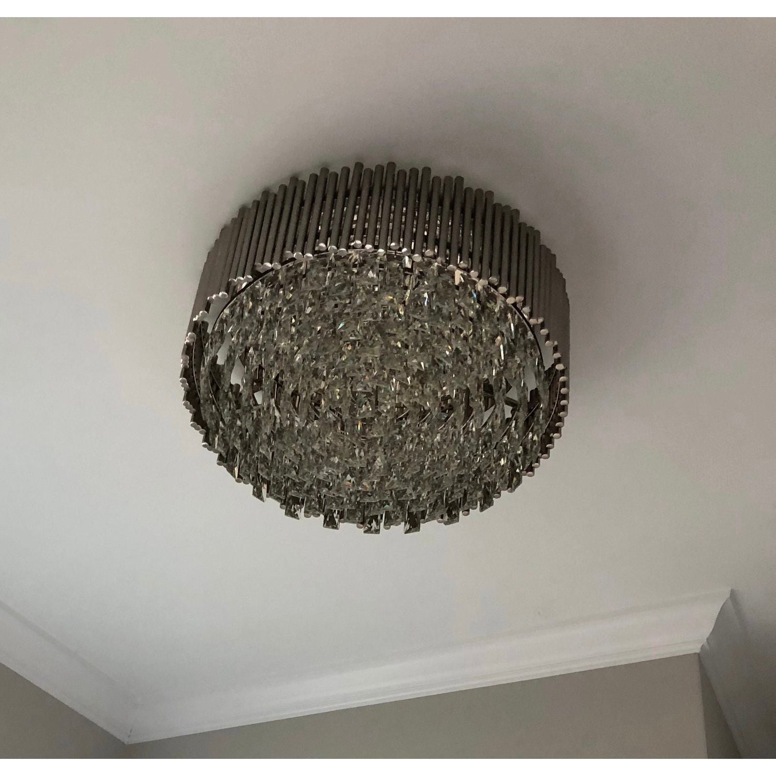 Brace Flushmount 24"W Chandelier - Italian Concept