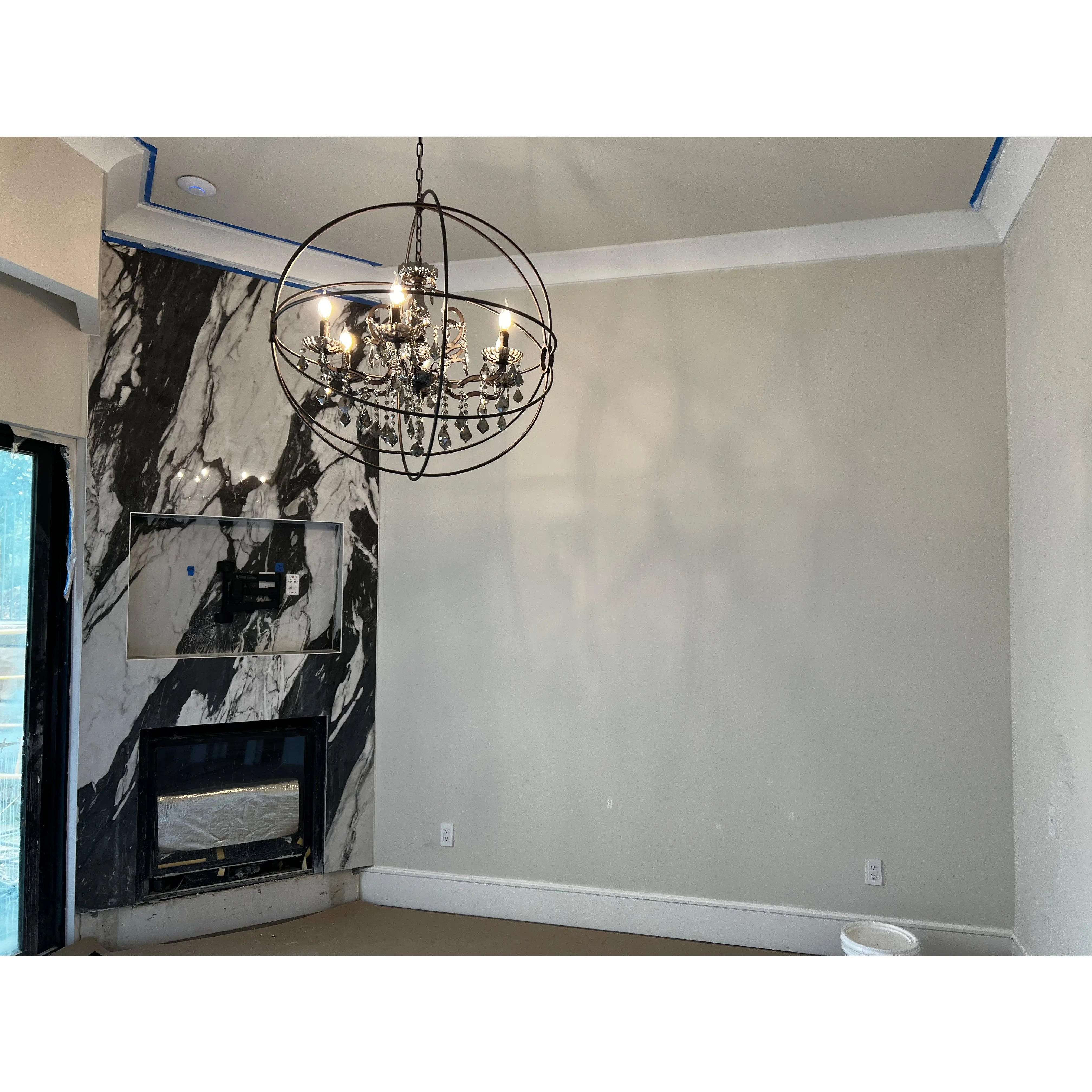 MN Iron Orb Smoke Crystal Chandelier - Italian Concept