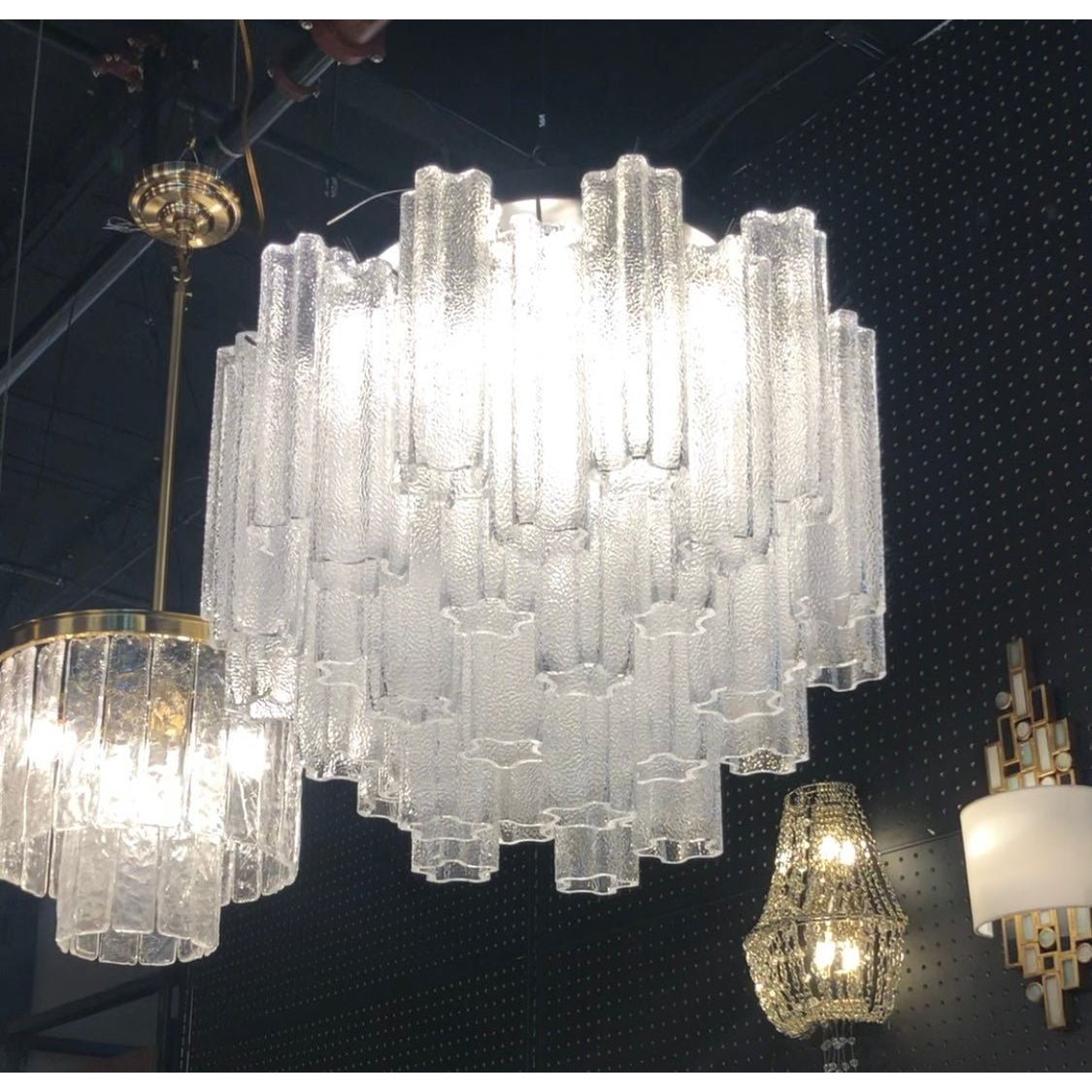 Caprice Semi-Transparent Tubular Glass Chandelier - Italian Concept