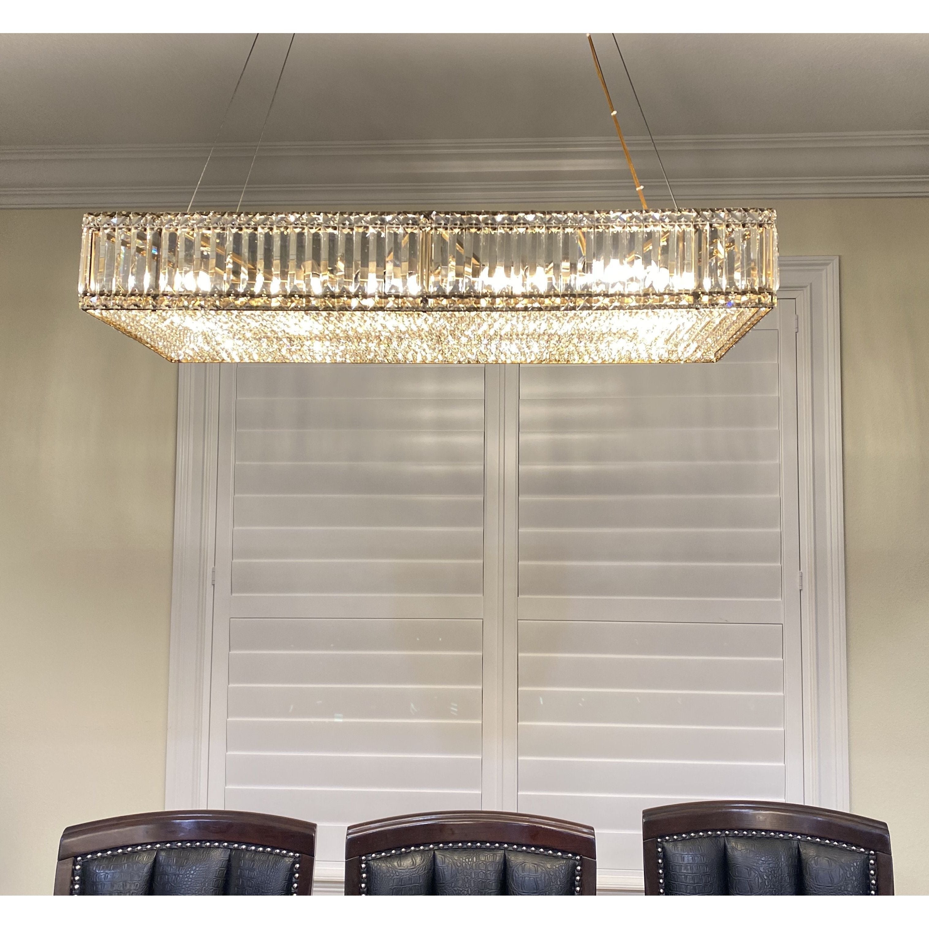 Brickell Rectangular Crystal Chandelier - Italian Concept -
