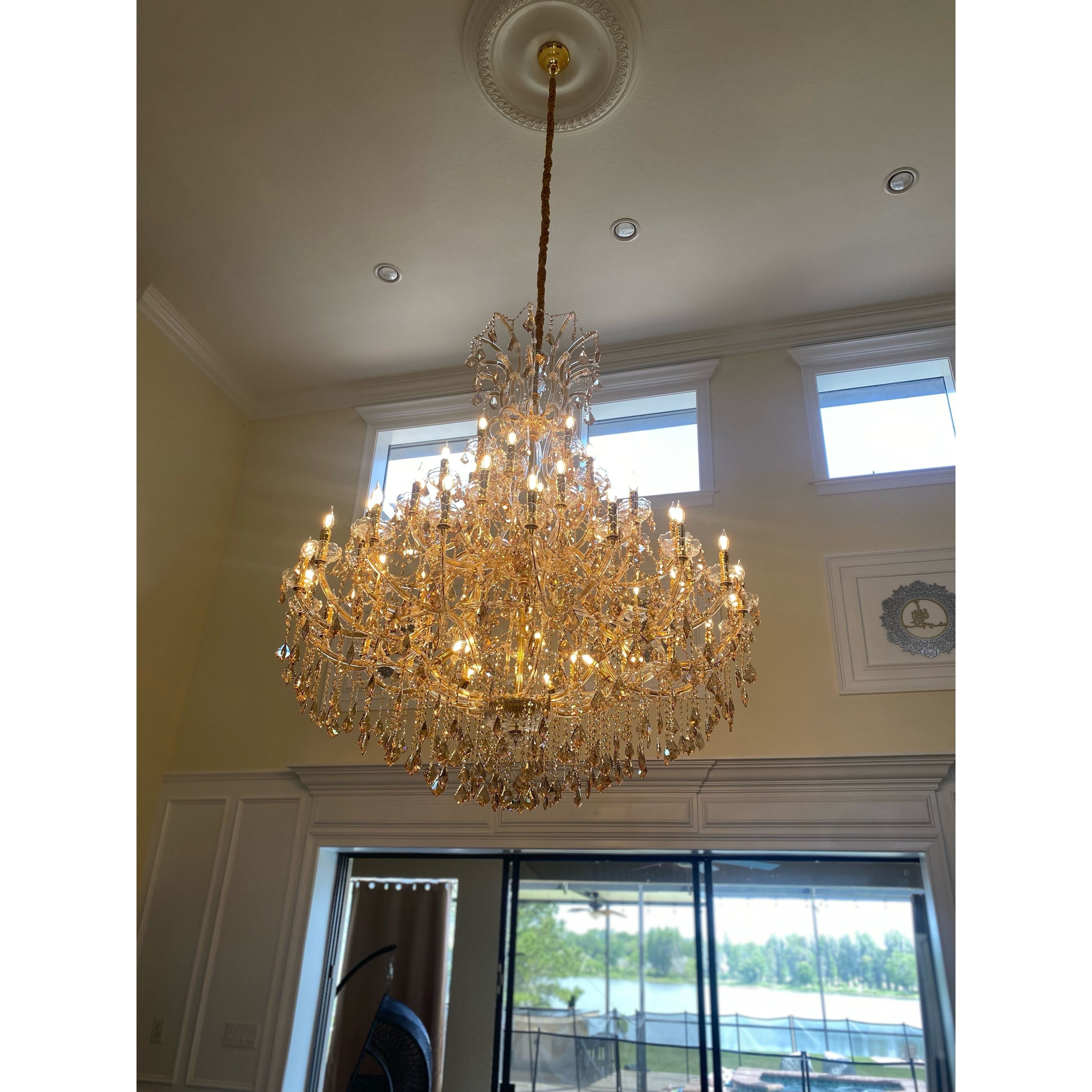 Leyla Maria Theresa 55 Light Crystal Chandelier - Italian Concept -
