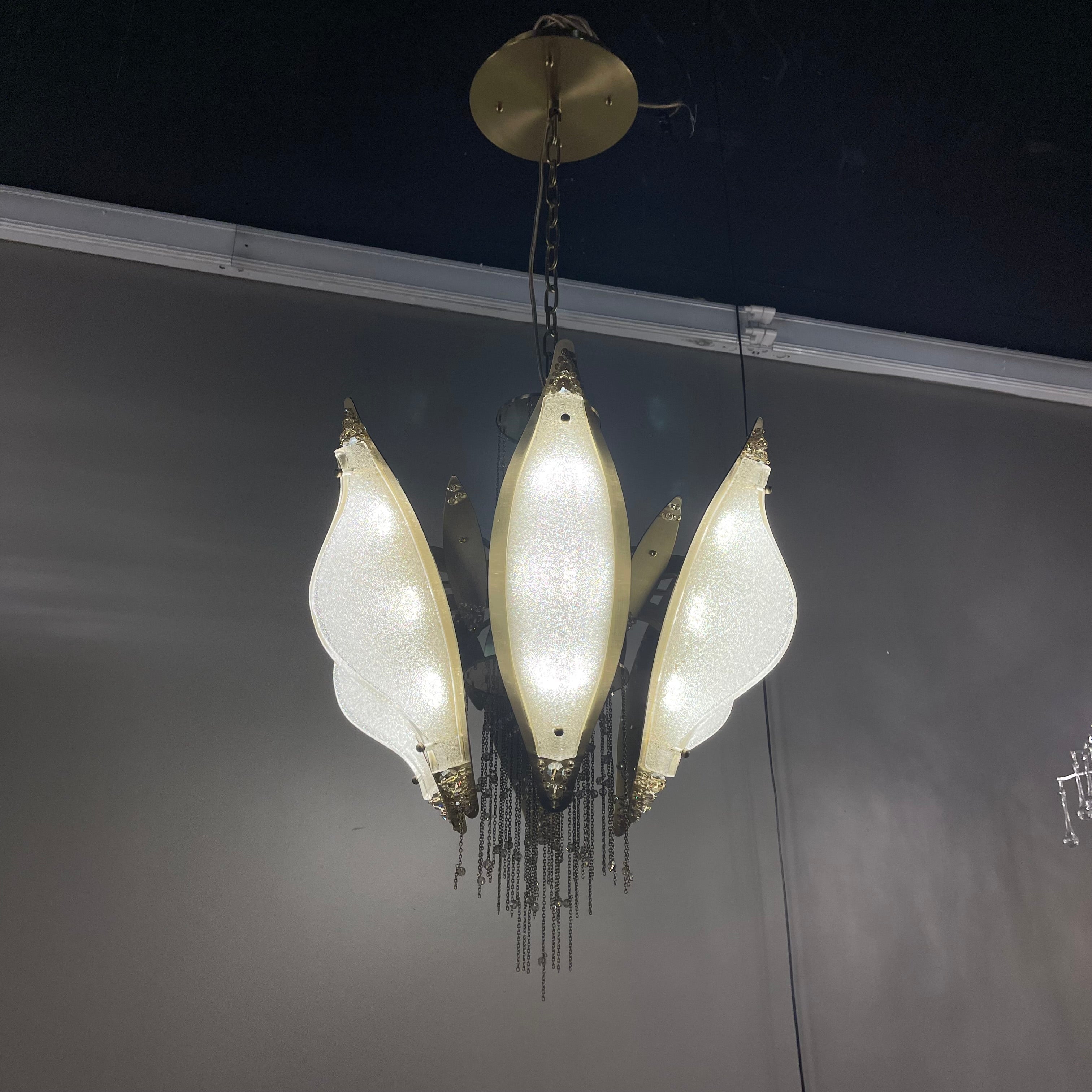 Aria Closed-Flower Crystal Murano Chandelier - Italian Concept -