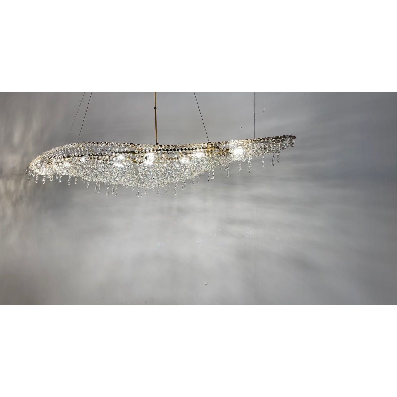 Lucid Halo Oval Crystal Ring Chandelier