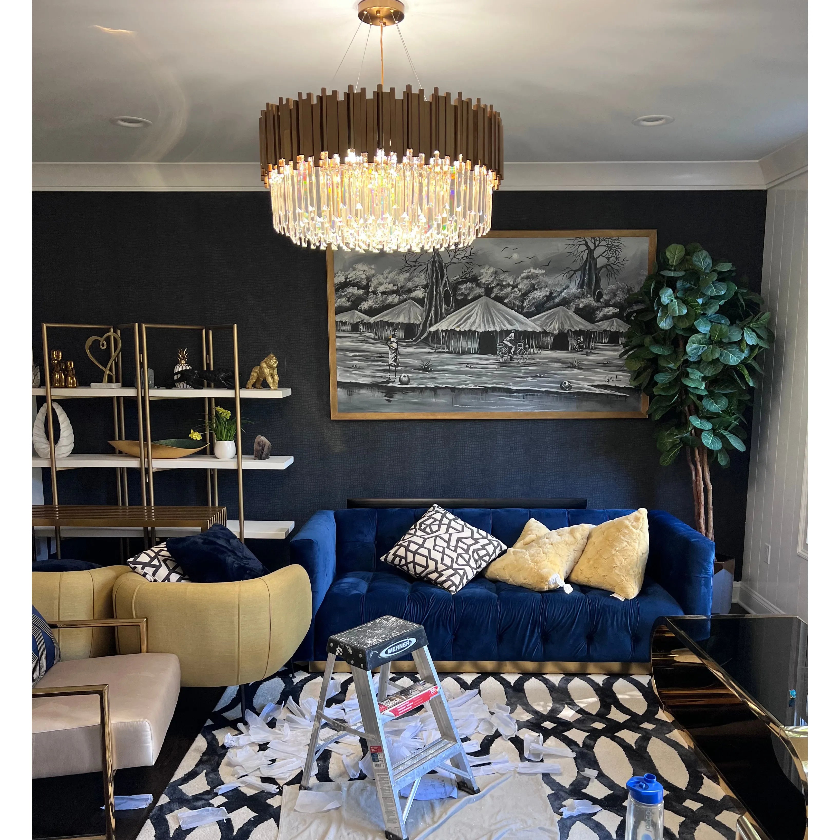 Colonnade 2-Tier Round Crystal Chandelier - Italian Concept