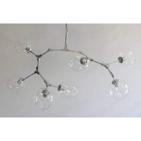 Metal Releaf Horizontal Globe Branching Bubble Chandelier - Italian Concept
