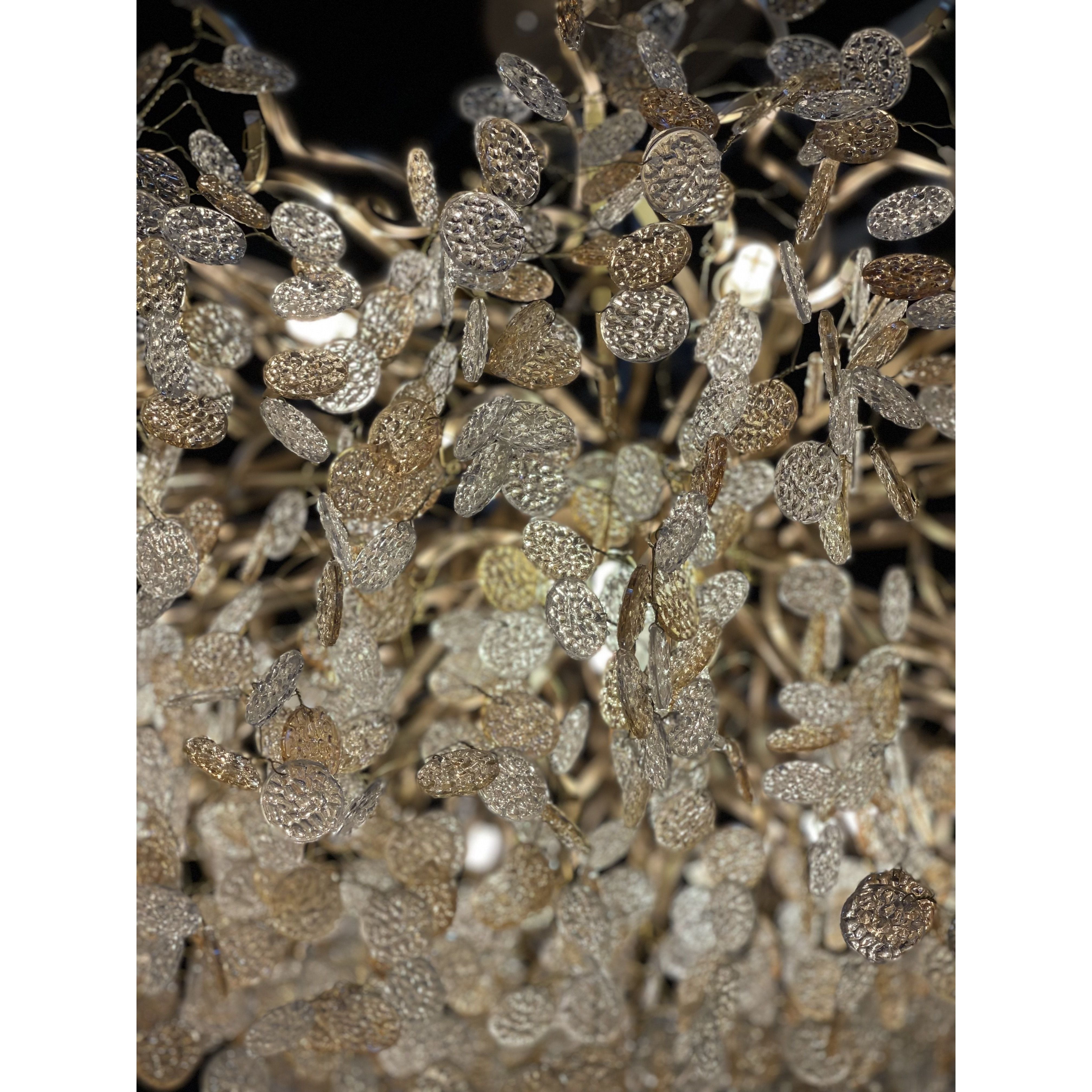 Quatre Organic Branching Round Penny Chandelier - Italian Concept