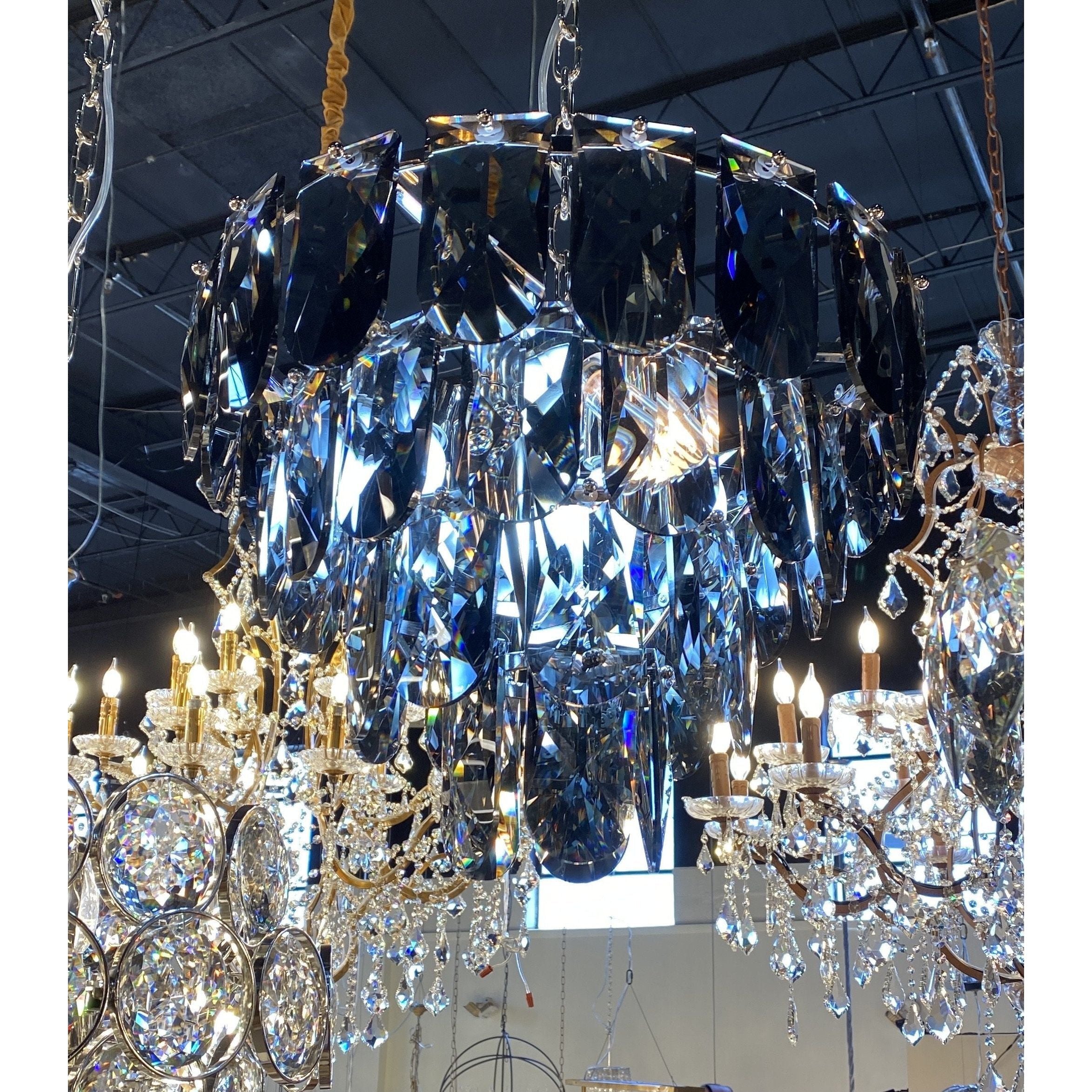 Abrielle Crystal Rectangular Chandelier - Italian Concept -