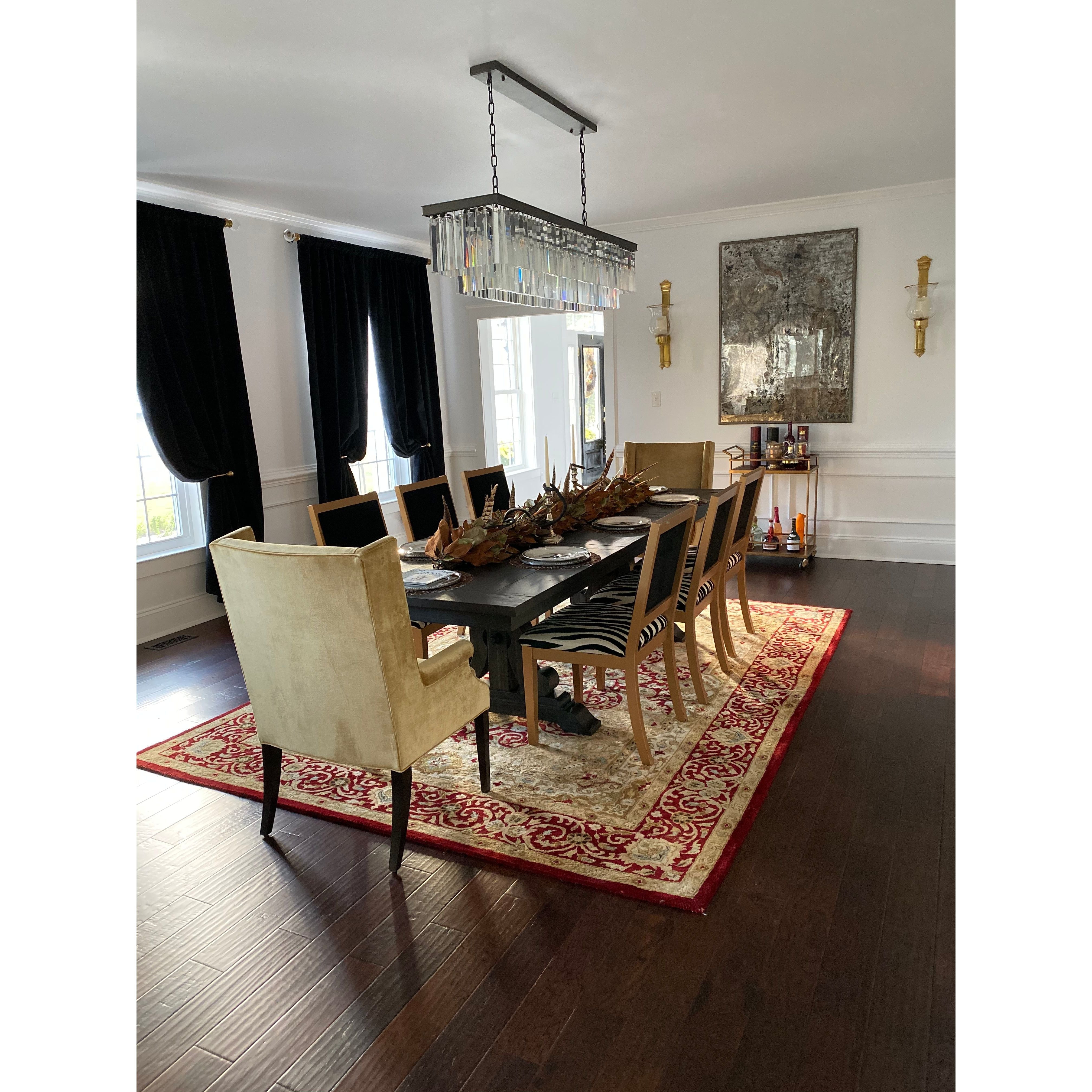 Apex Odeon Rectangular Fringe Crystal Chandelier - Italian Concept -