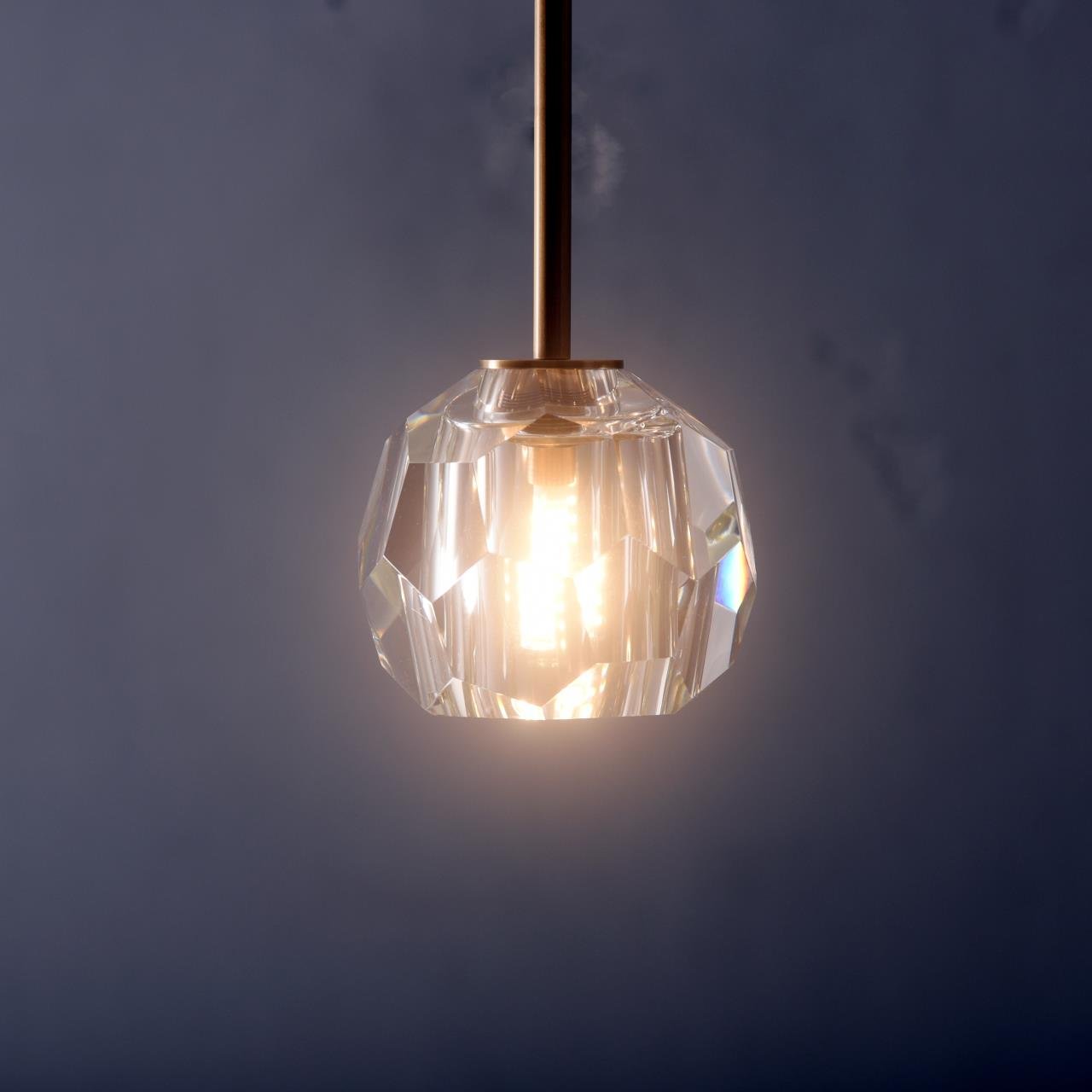 Blu Dior Crystal Prysm Rod Pendant Light - Italian Concept