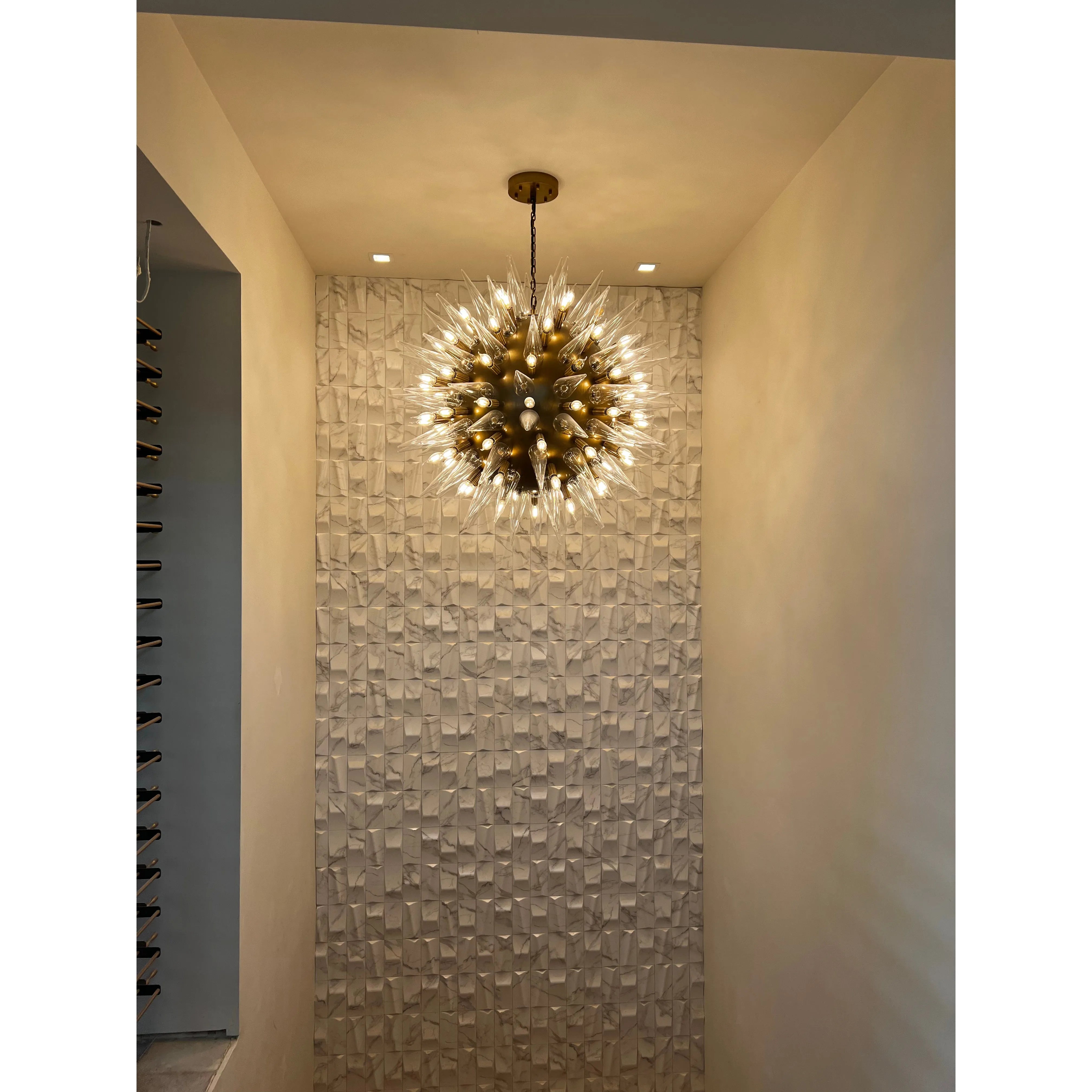 Atomic Round Sputnik Starburst Chandelier - Italian Concept -