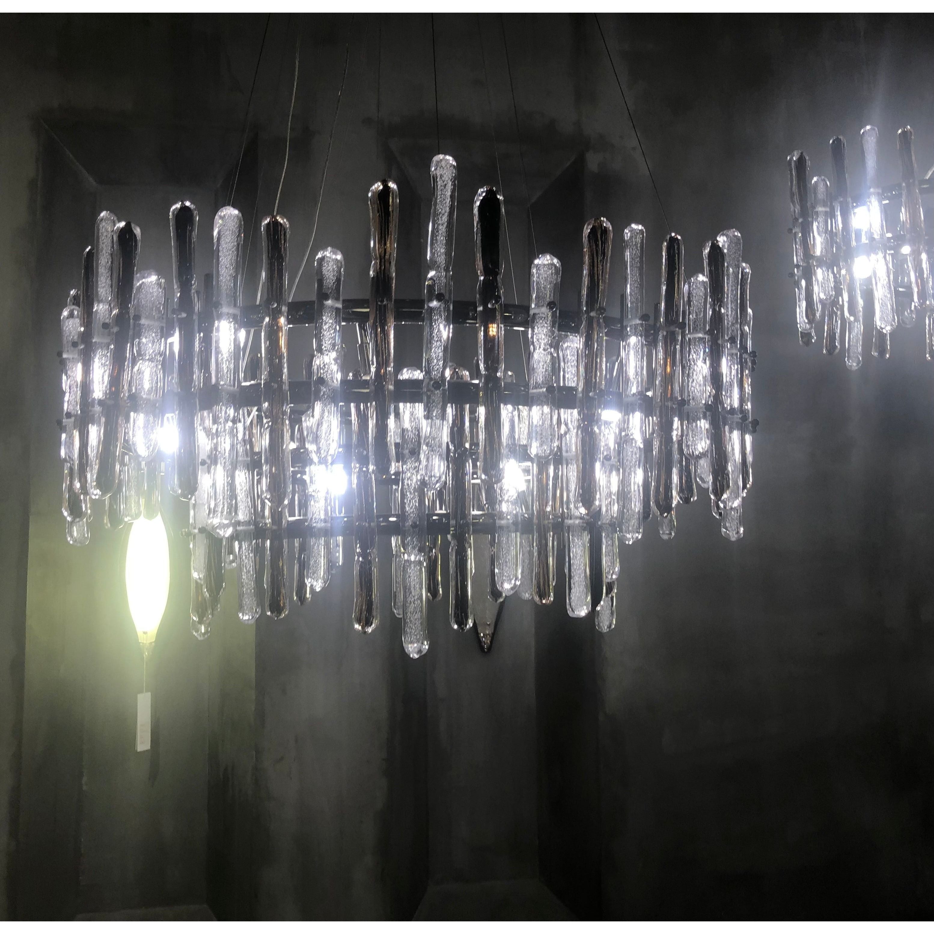 Sanjil Round Glass Chandelier - Italian Concept