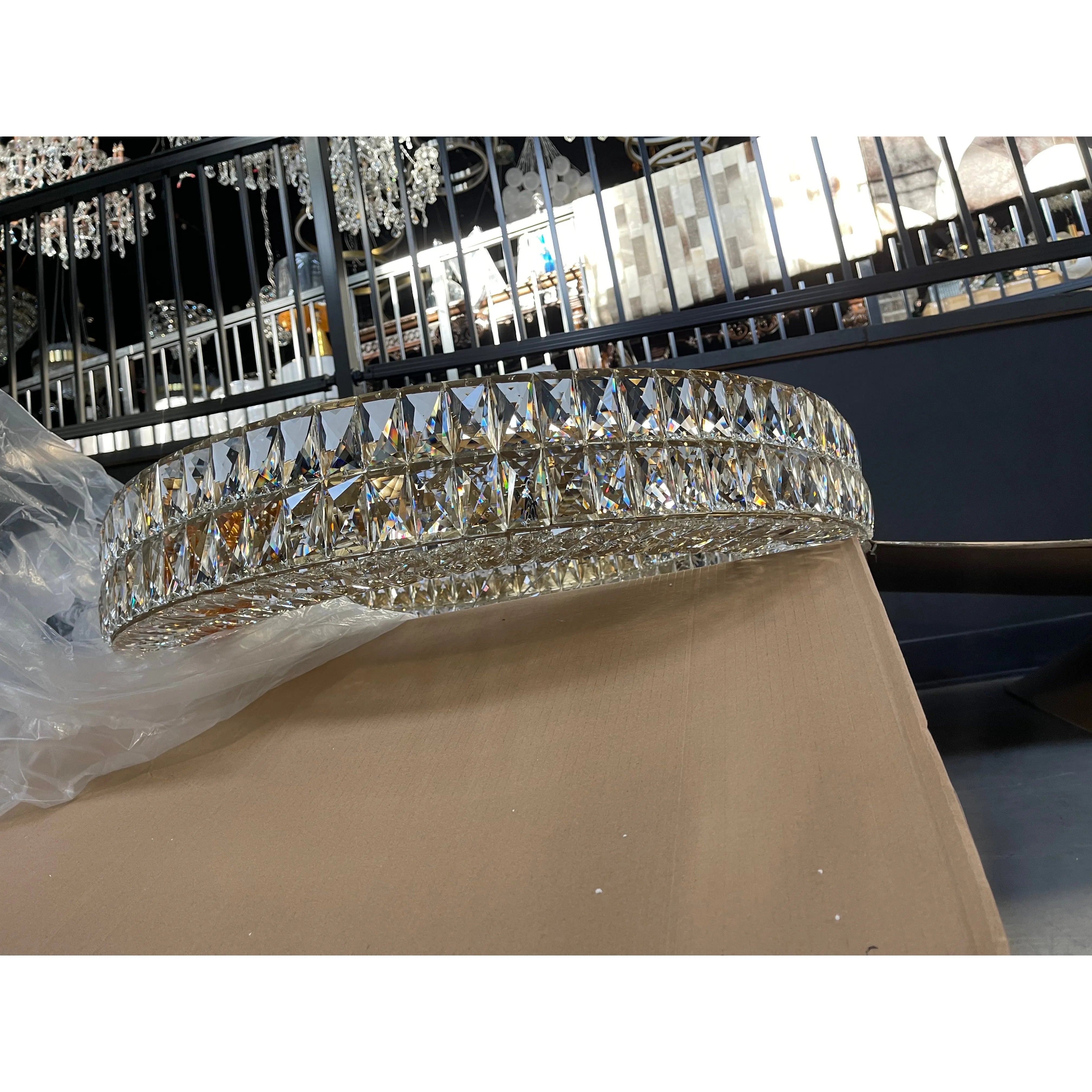 Mia Round Crystal Ring Chandelier - Italian Concept