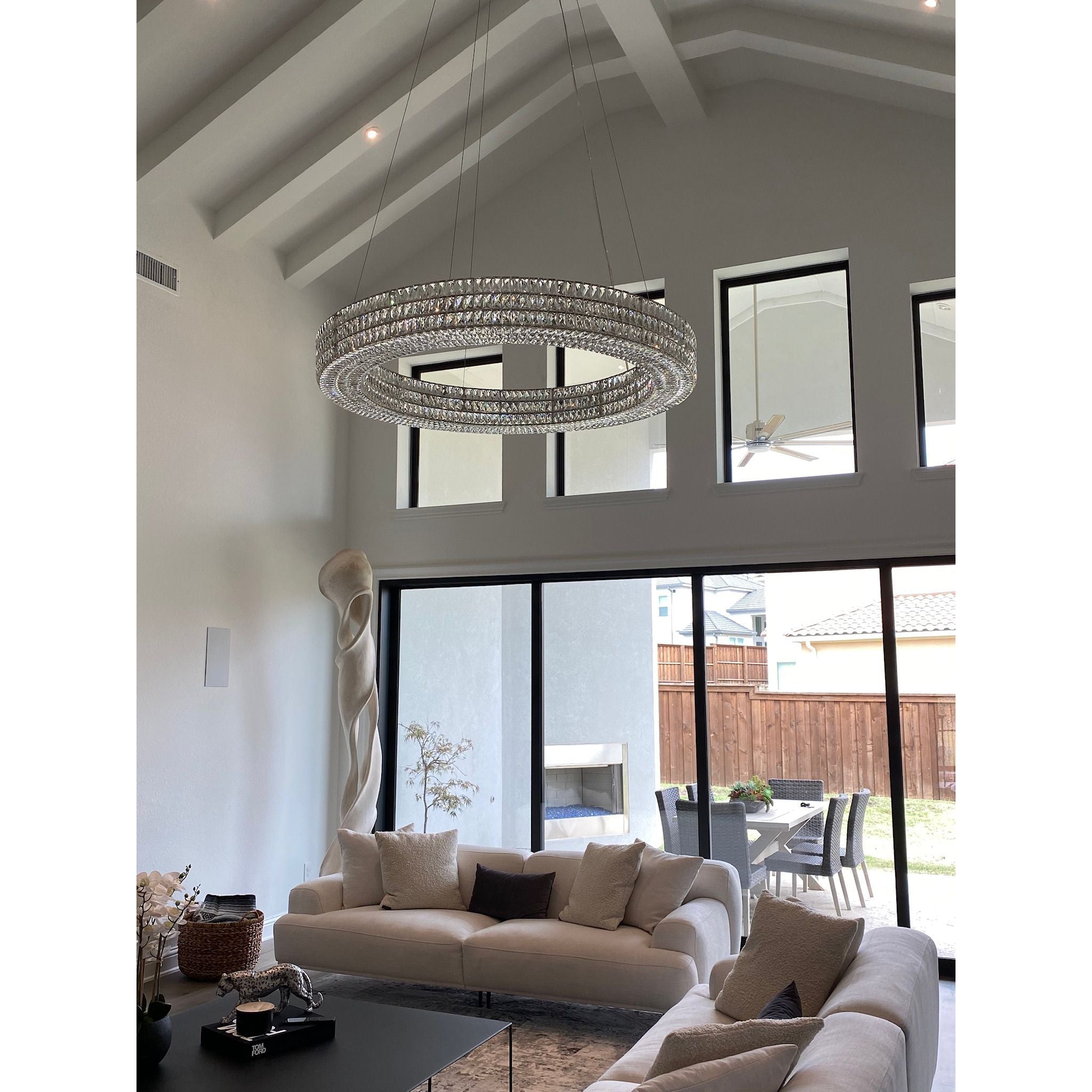 Mia Round Crystal Ring Chandelier - Italian Concept