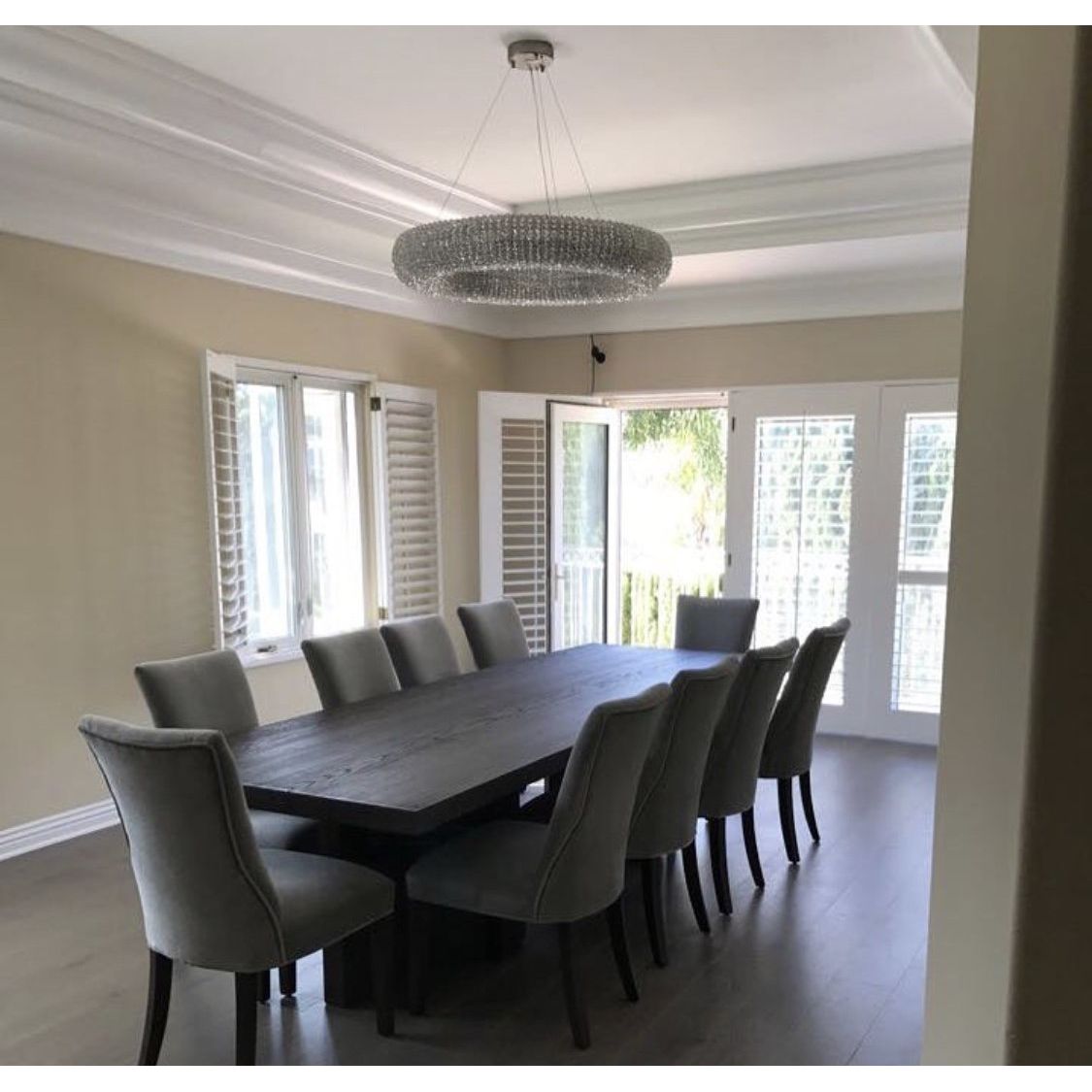 Empire Round Crystal Ring Beaded Chandelier - Italian Concept