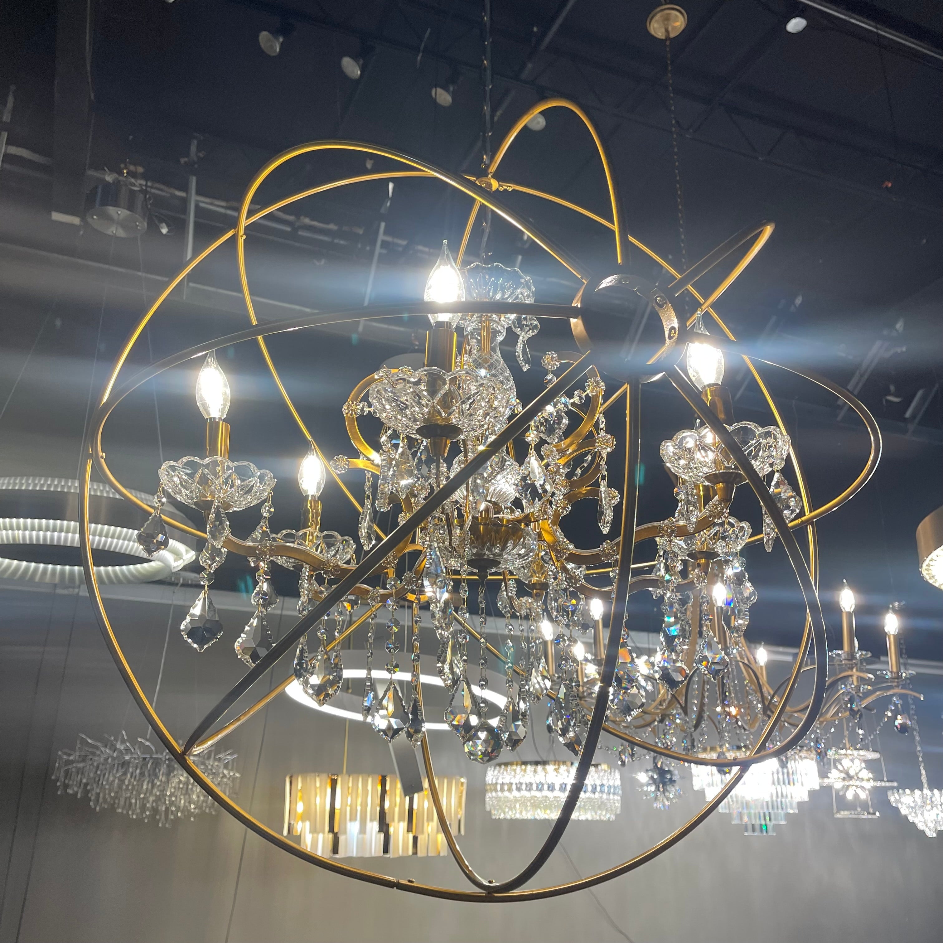 MN Iron Orb Crystal Chandelier - Italian Concept