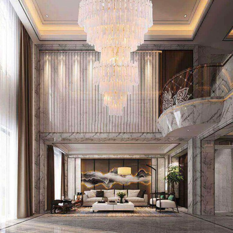 Blanche Tiered Murano Glass Chandelier - Italian Concept