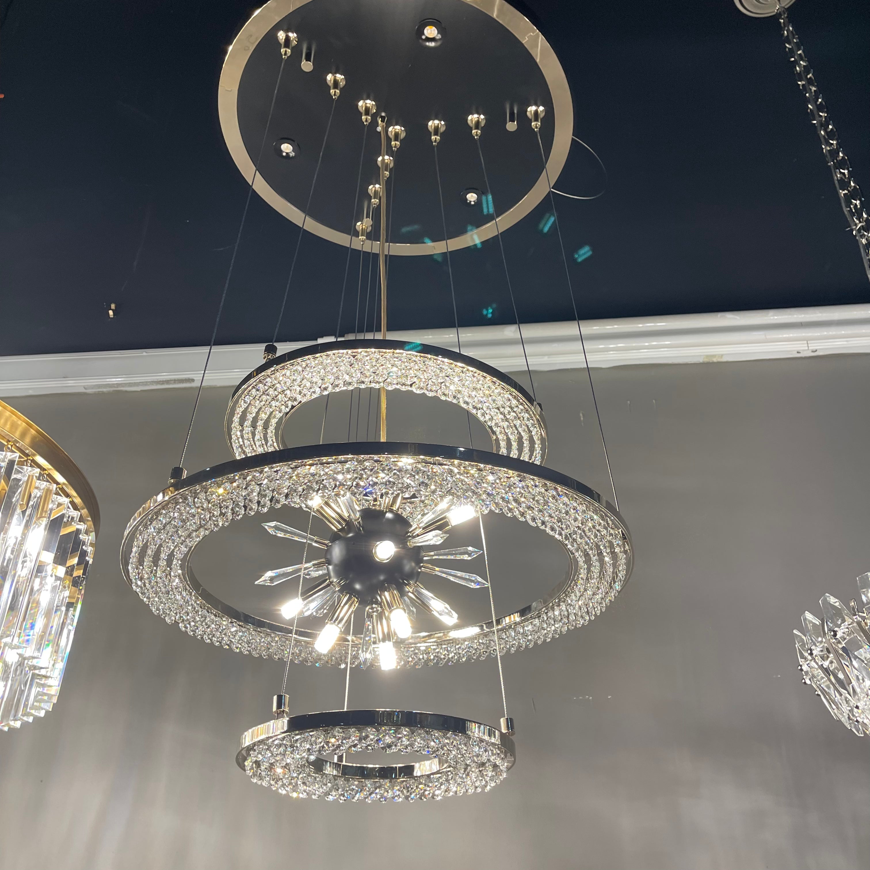Aleron Crystal Ring Sputnik Chandelier - Italian Concept -