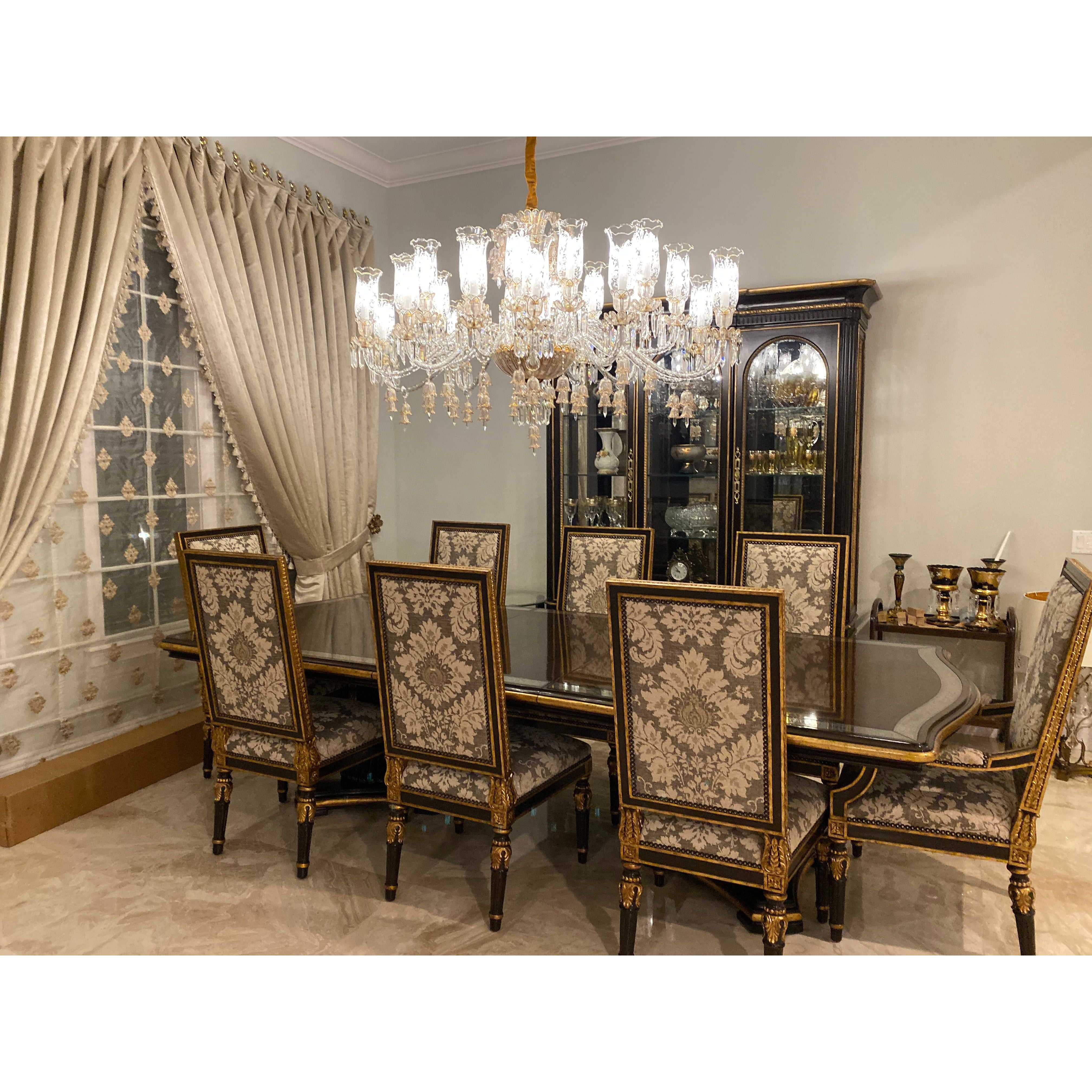 24 Light Oval/ Linear Marbella Garnier Crystal Chandelier - Italian Concept -